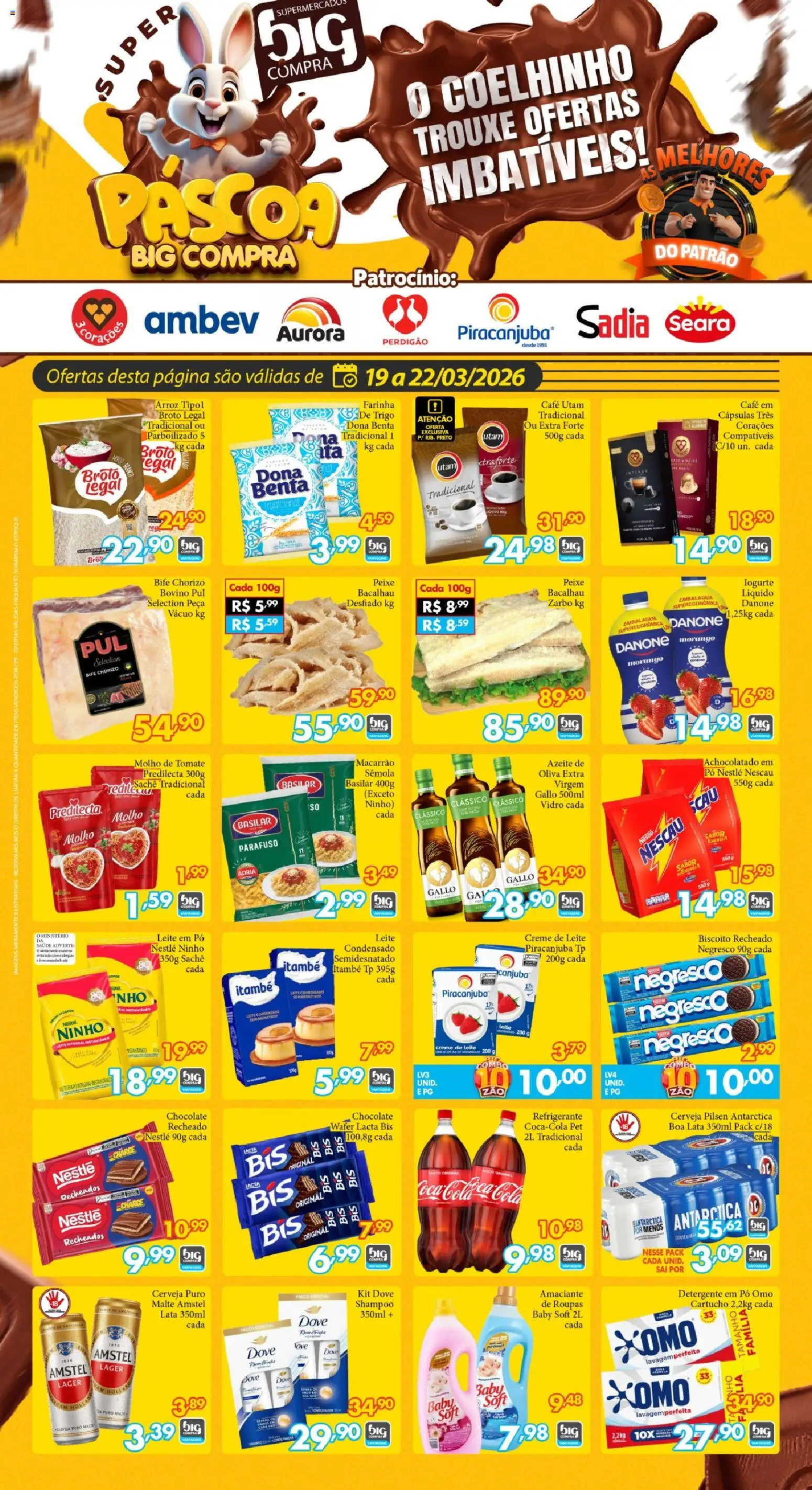 Big Compra Folheto - válido de 19.03.2026 | Página: 1 | Produtos: Detergente, Peixe, Macarrão, Leite em pó