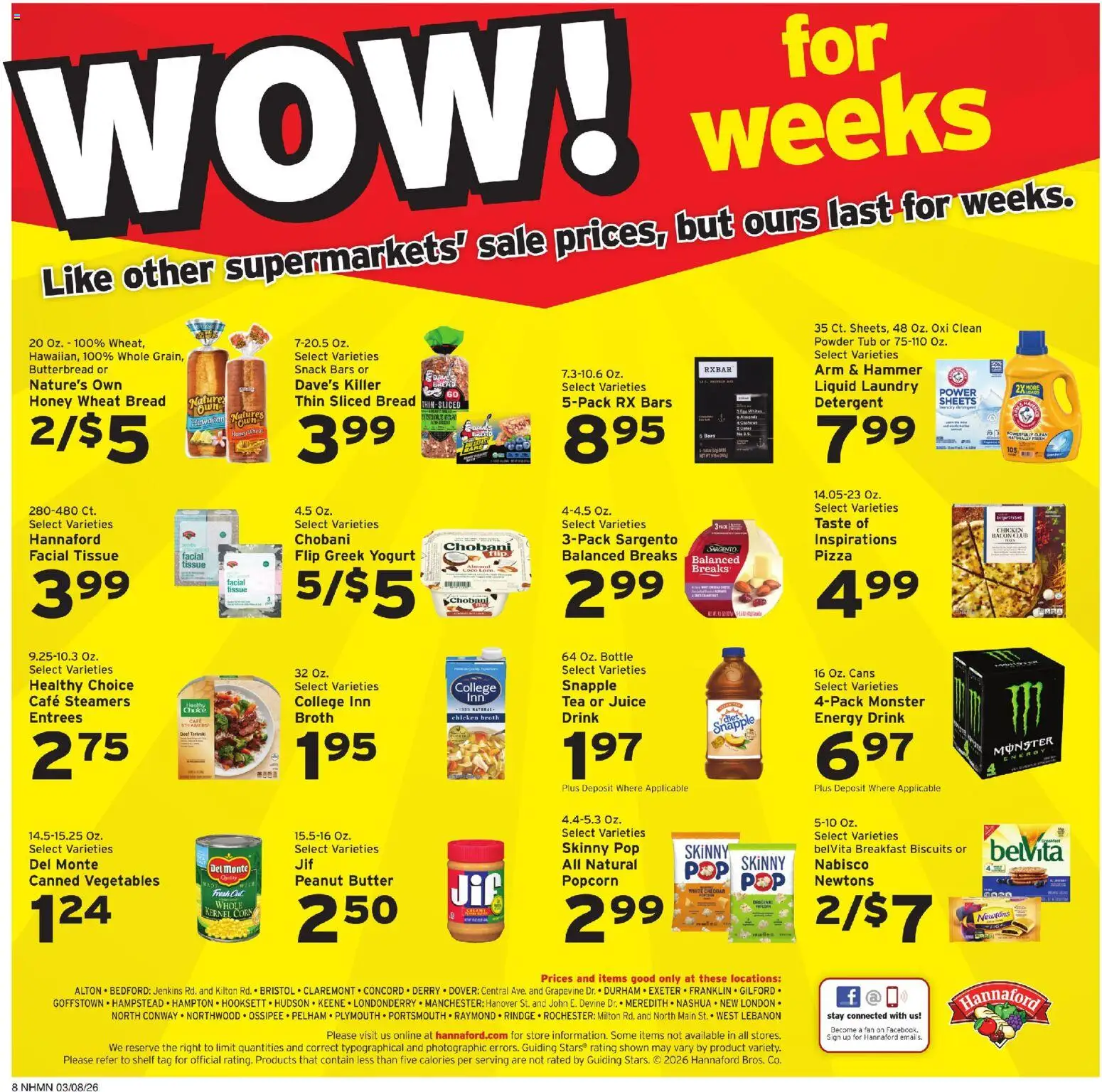 Hannaford Weekly Ad - valid from 08.03.2026 | Page: 10 | Products: Hammer, Pizza, Tea, Fan