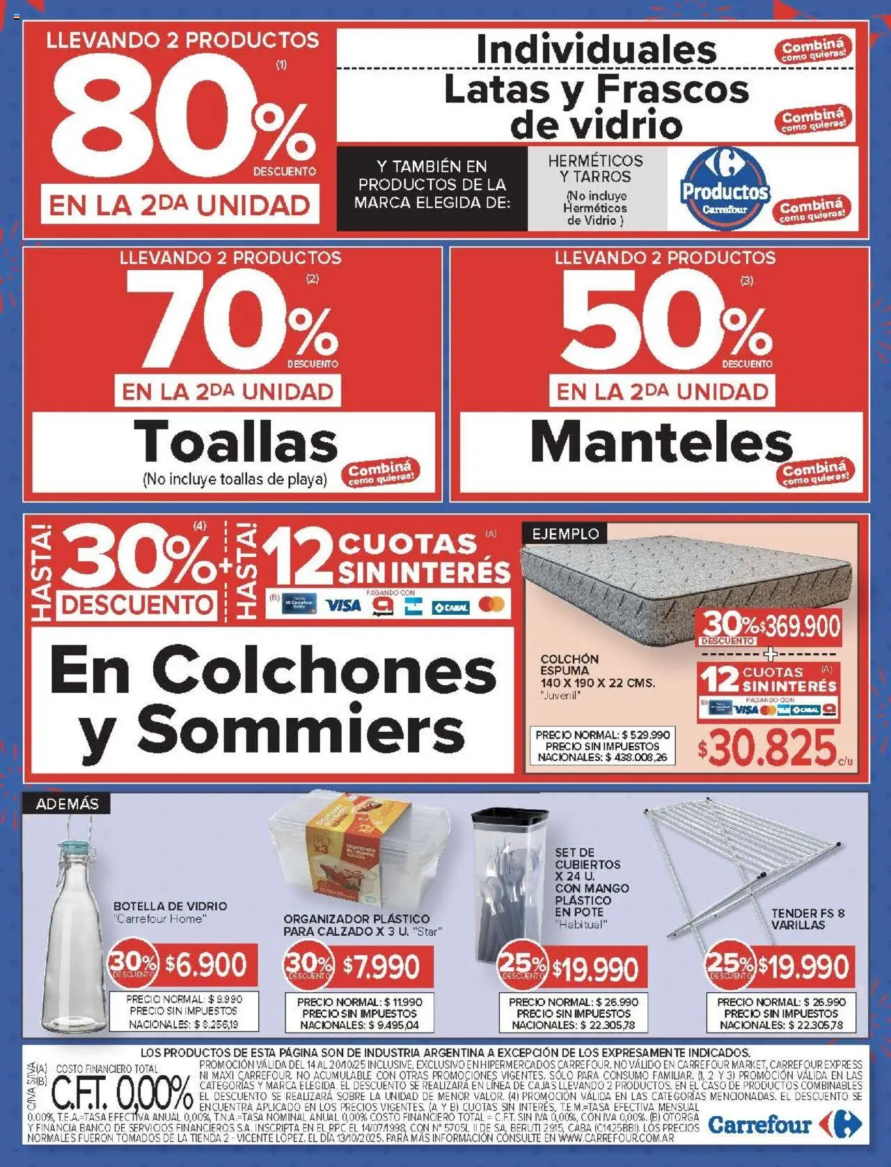 Carrefour ofertas │ válido desde el 14.10.2025 | Página: 24 | Productos: Banco, Tender, Colchón, Sobre