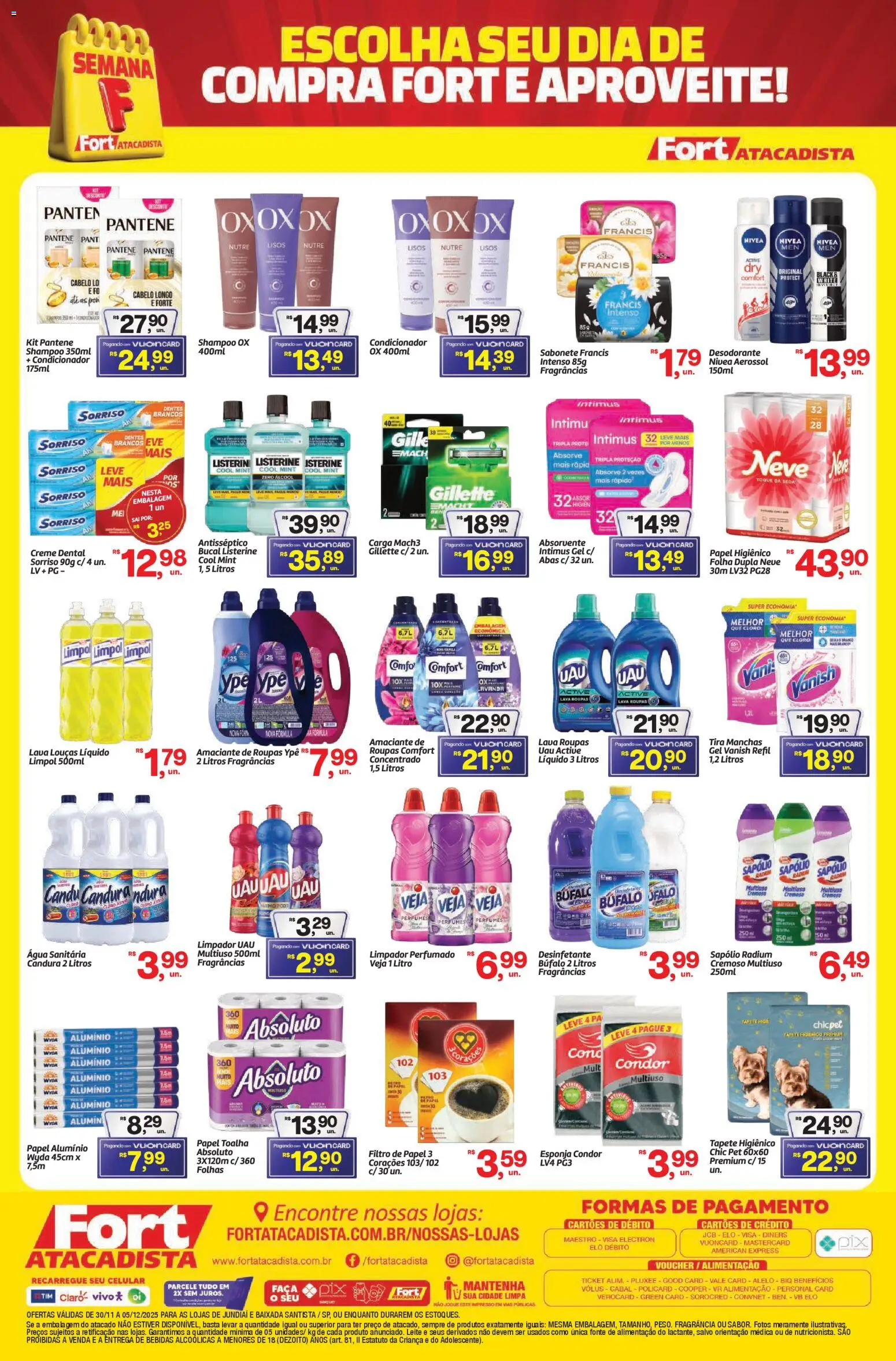 Fort Atacadista Folheto - válido de 30.11.2025 | Página: 4 | Produtos: Esponja, Leite, Sabonete, Água sanitária