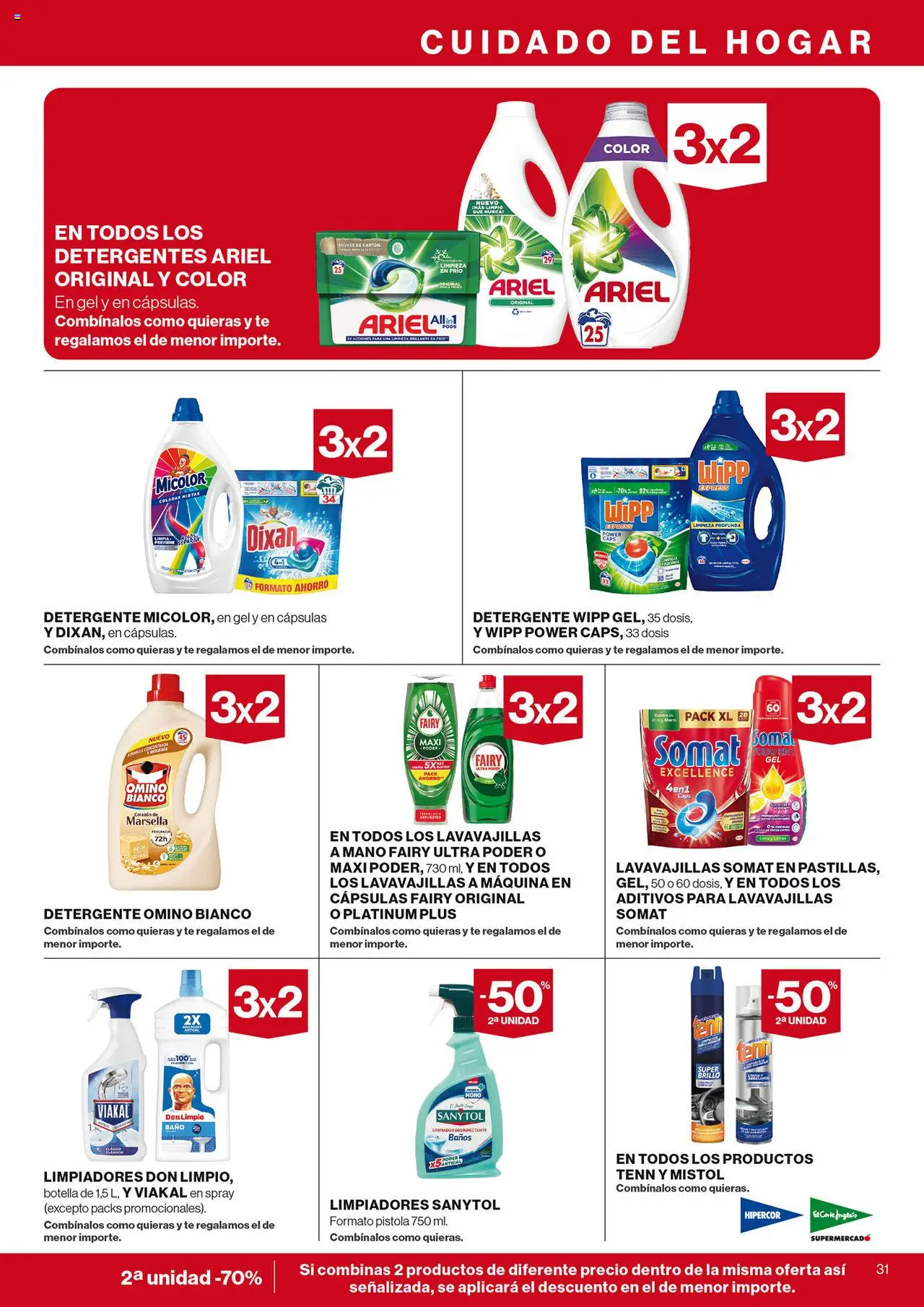 Nuevas ofertas de El Corte Inglés válidas en toda la República Mexicana desde el 28.08.2025. ¡Encuentra las mejores ofertas en El Corte Inglés - Catálogo Nuestros Mejores Precios! | Página: 33 | Productos: Detergente, Lavavajillas, Botella, Té