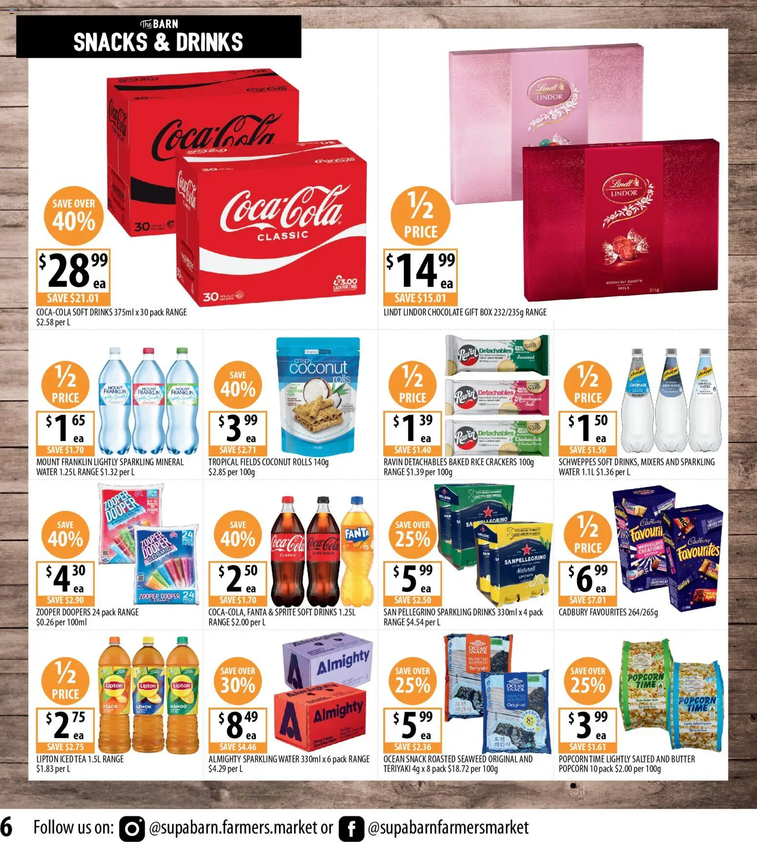 Supabarn catalogue - valid from 25.03.2026 | Page: 6 | Products: Rice, Water, Salt, Soft drinks