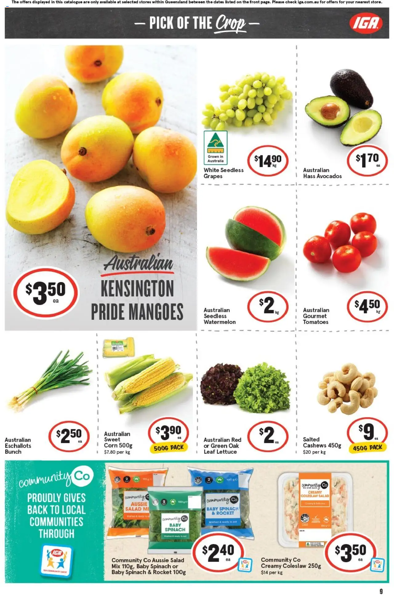 IGA catalogue - valid from 22.10.2025 | Page: 12 | Products: Lettuce, Rocket, Spinach, Watermelon