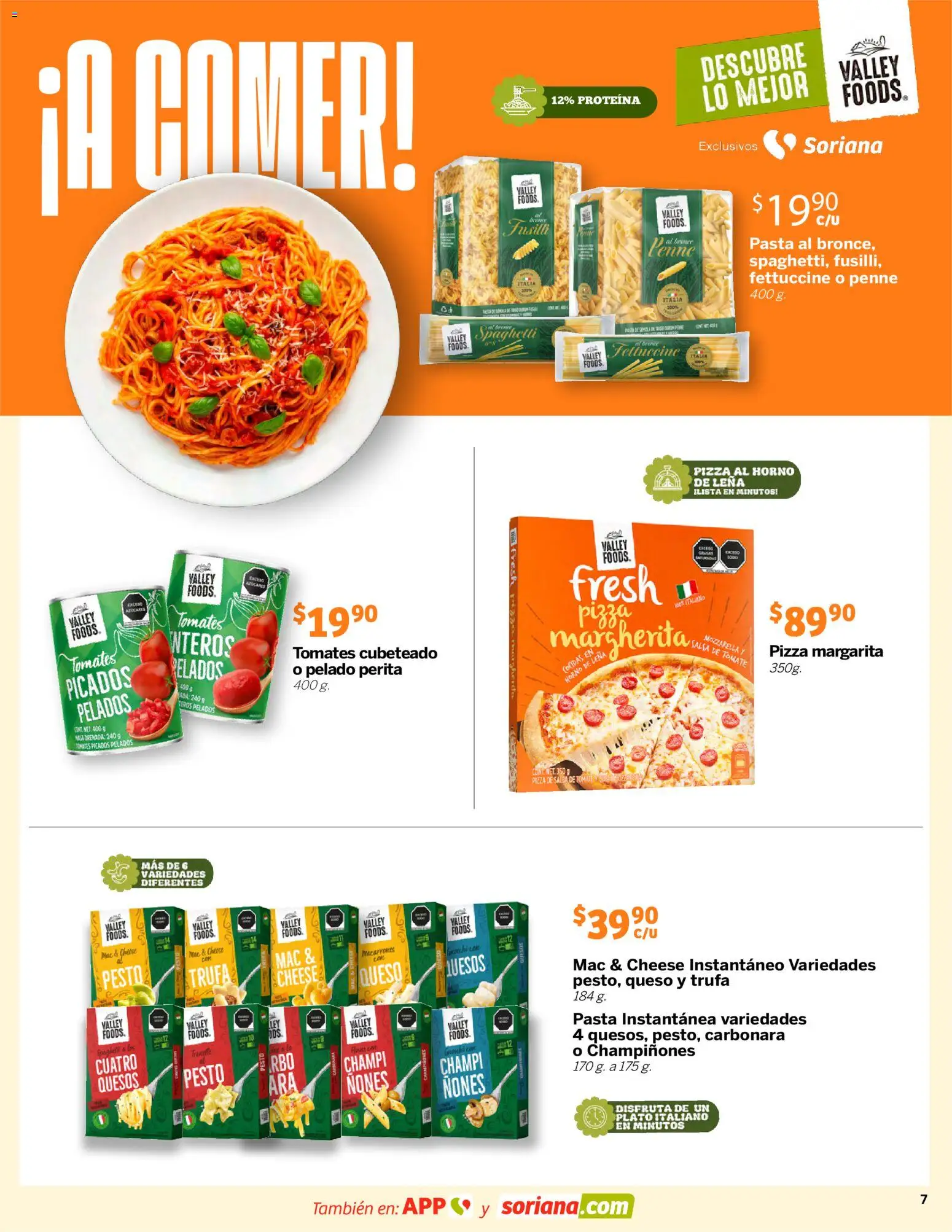 Nuevas ofertas de Soriana válidas en toda la República Mexicana desde el 26.03.2026. ¡Encuentra las mejores ofertas en Soriana Descubre lo mejor Mercado Nacional! | Página: 7 | Productos: Horno, Pizza, Pasta, Tomates