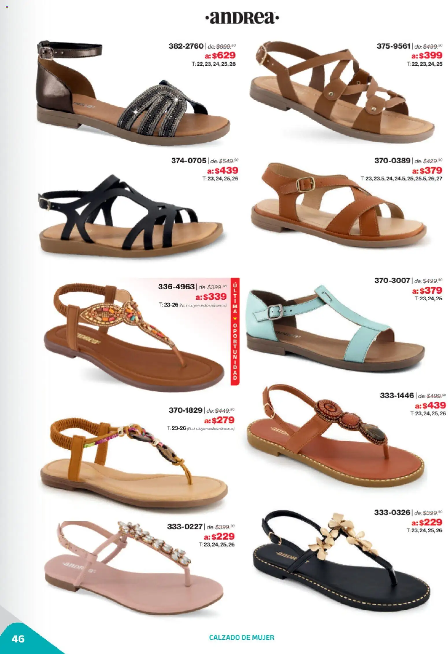 Nuevas ofertas de Andrea válidas en toda la República Mexicana desde el 02.11.2025. ¡Encuentra las mejores ofertas en Andrea catálogo Outlet! | Página: 46