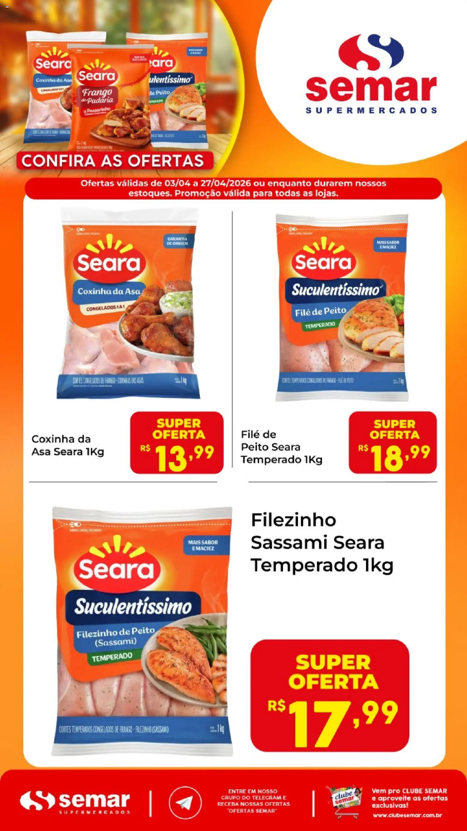 Semar Supermercado Folheto - válido de 03.04.2026 | Página: 1 | Produtos: Cará, Frango