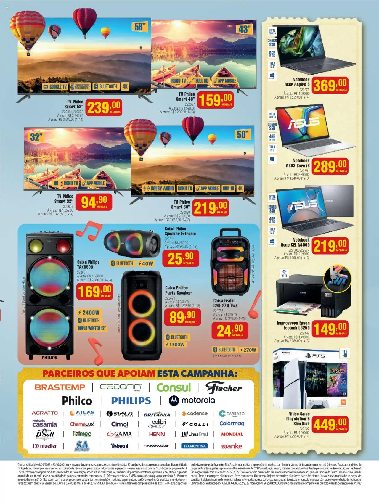 Berlanda Folheto - válido de 01.09.2025 | Página: 15 | Produtos: Notebook, Playstation 5, Impressora, Playstation