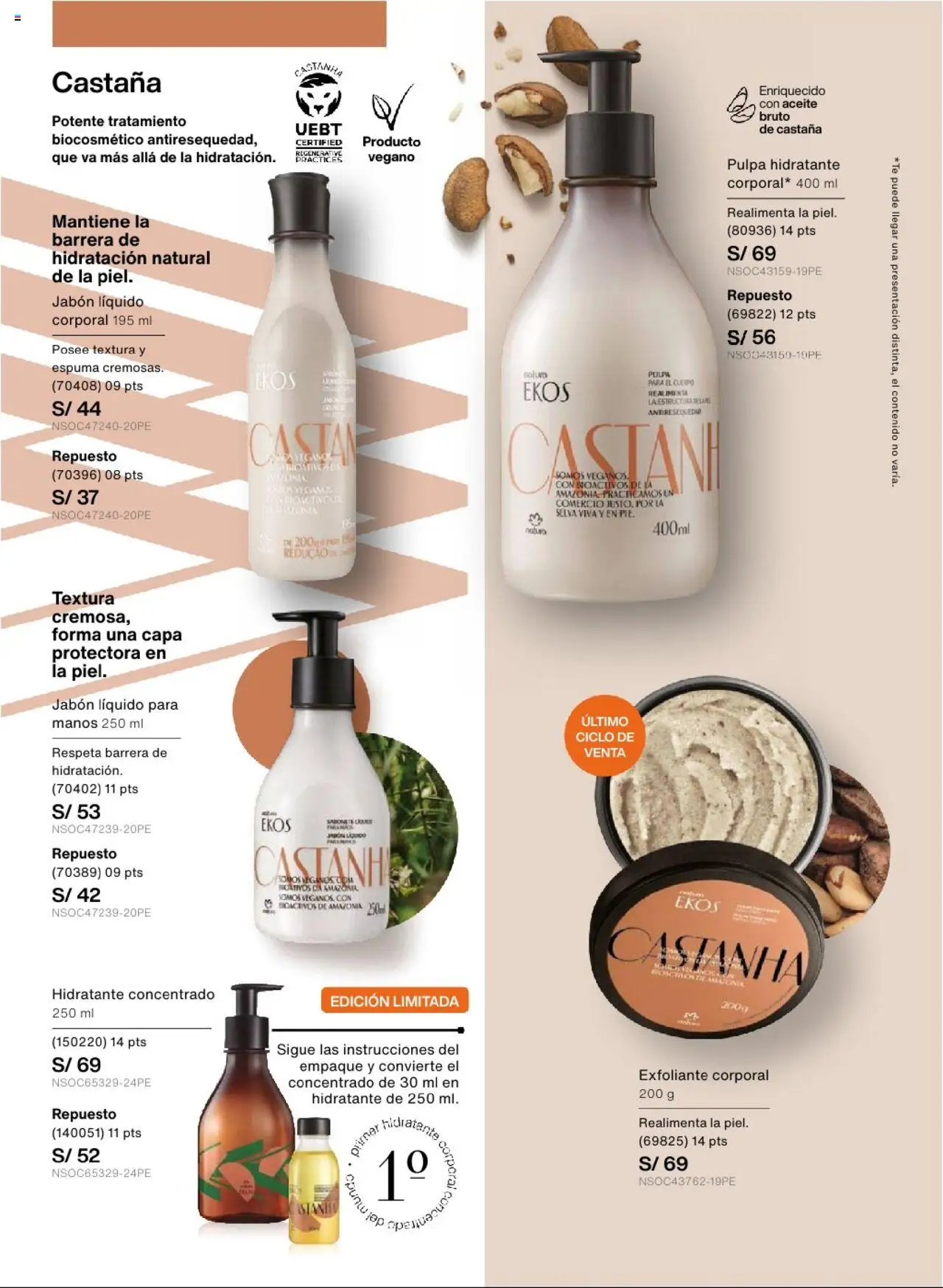 Catálogo Natura válido desde 03.09.2025 | Página: 106 | Productos: Exfoliante, Jabón, Aceite, Té