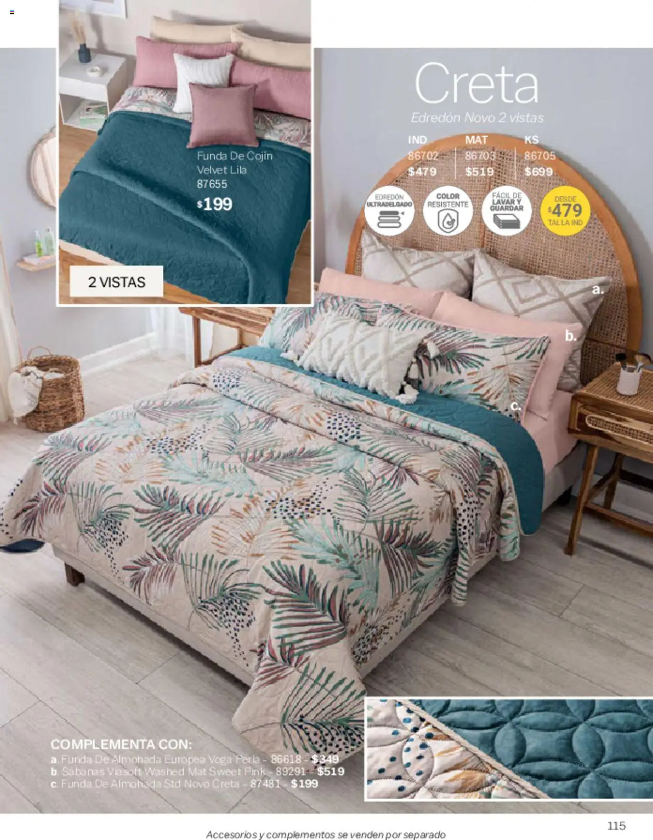 Nuevas ofertas de Vianney válidas en toda la República Mexicana desde el 07.03.2025. ¡Encuentra las mejores ofertas en Vianney catálogo Primavera! | Página: 117 | Productos: Funda, Funda de almohada, Almohada, Sabanas