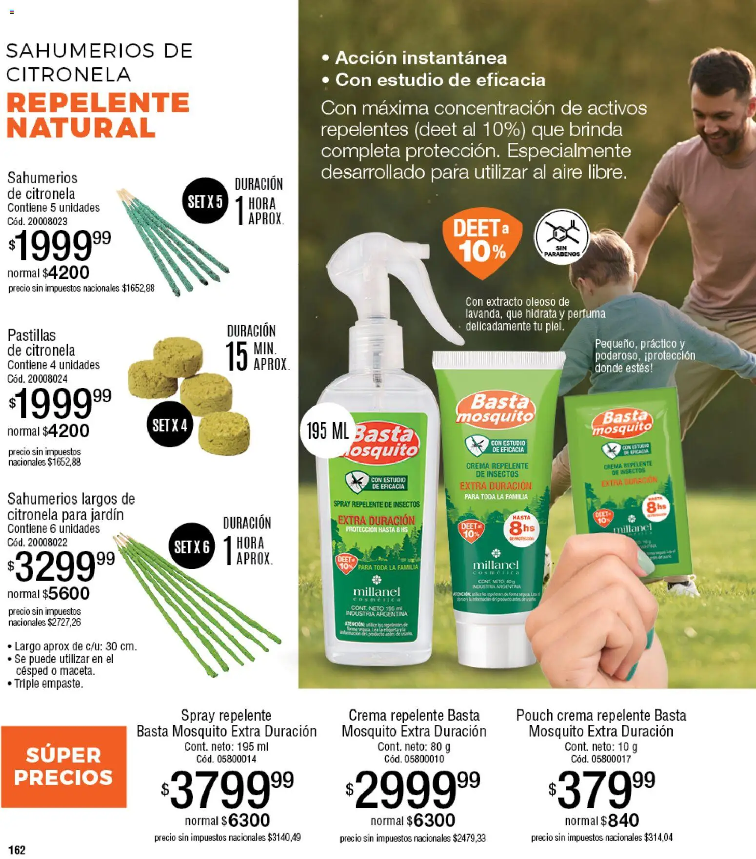 Millanel - Catálogo │ válido desde el 27.04.2026 | Página: 162 | Productos: Repelente, Citronela, Crema