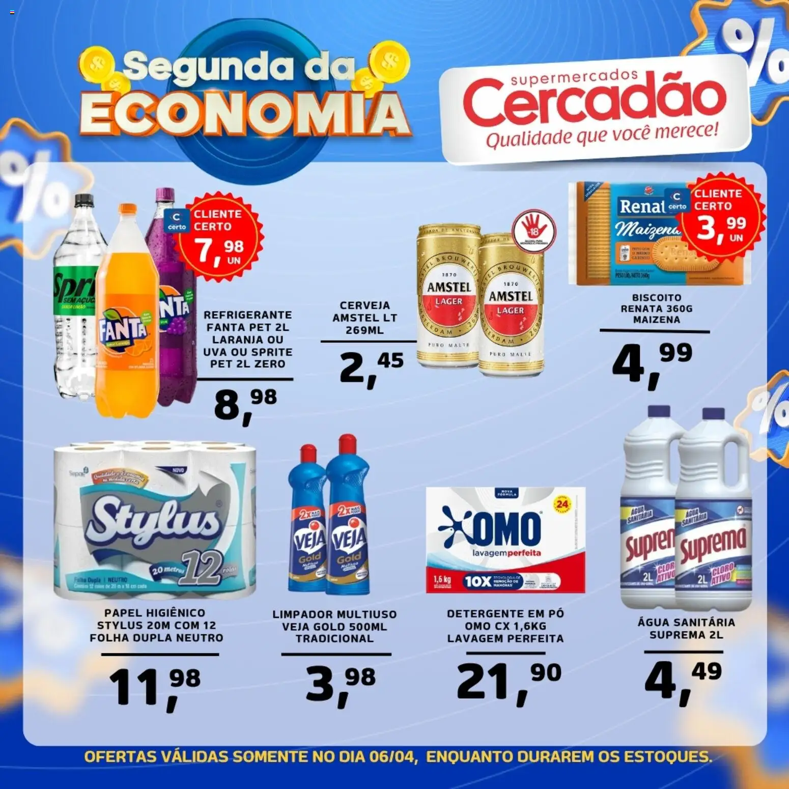 Cercadão Folheto - válido de 06.04.2026 | Página: 2 | Produtos: Pó, Detergente, Refrigerante, Água sanitária