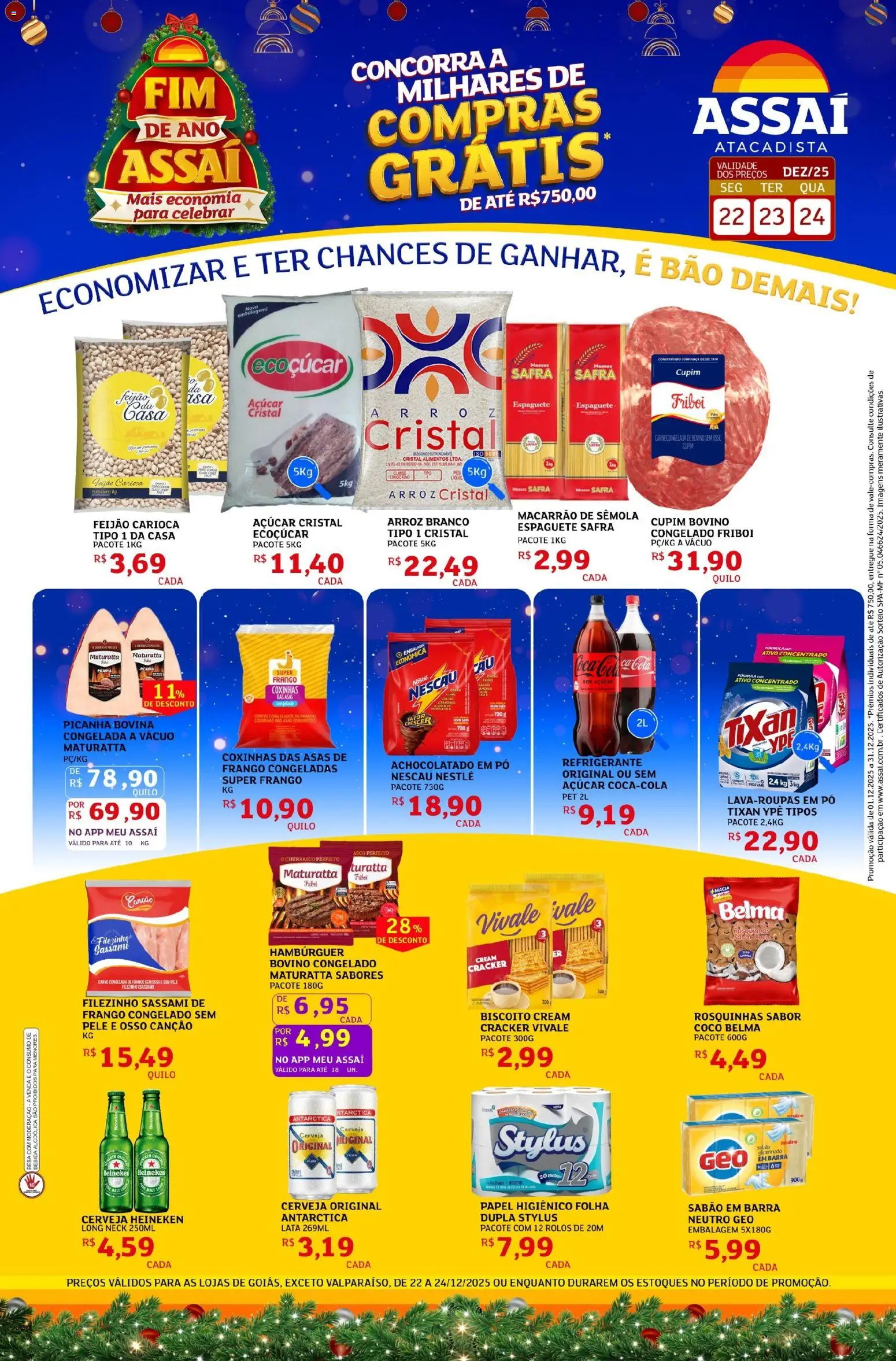 Assaí Atacadista Folheto - válido de 22.12.2025 | Página: 1 | Produtos: Coco, Pó, Nescau, Açúcar