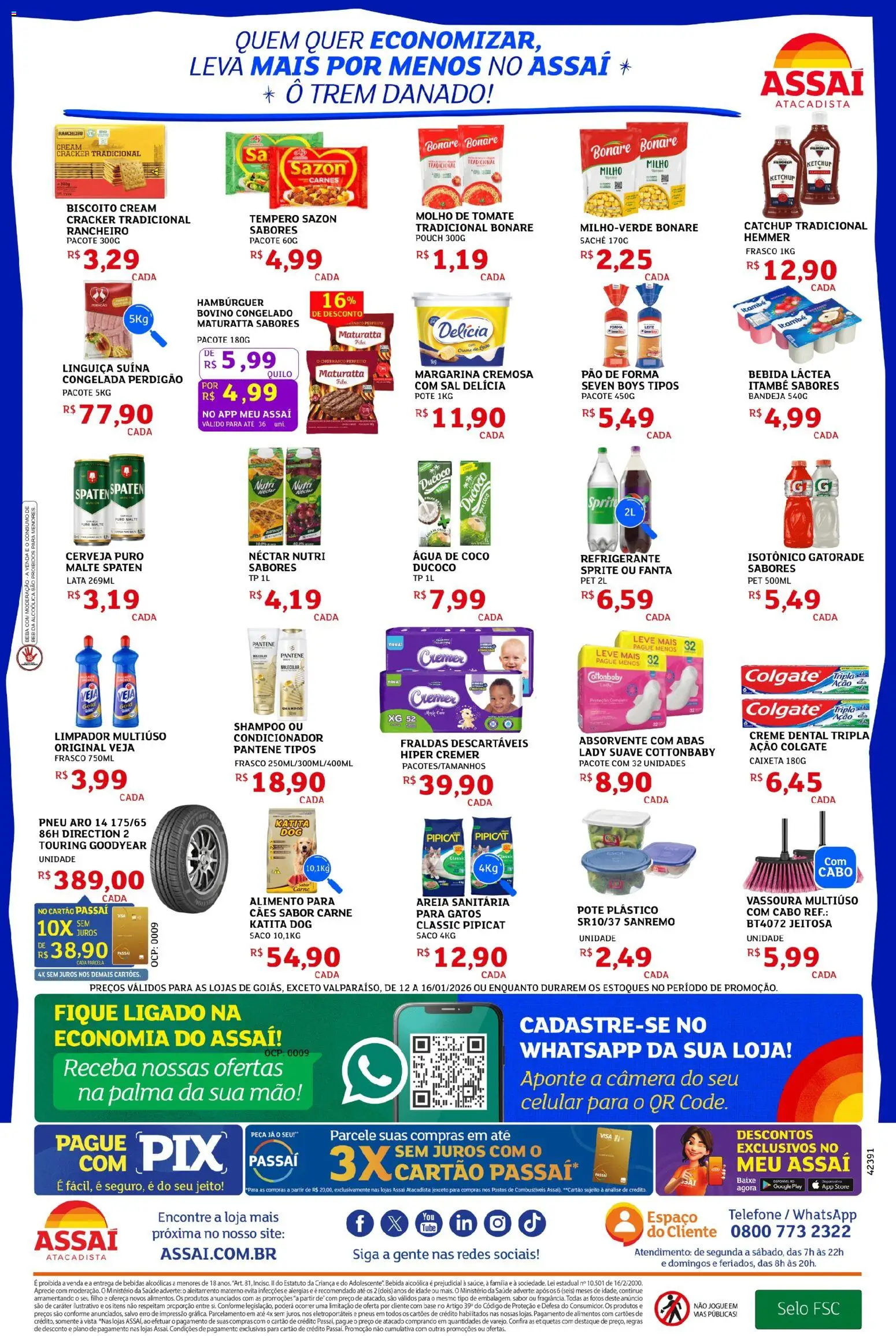 Assaí Atacadista Folheto - válido de 15.01.2026 | Página: 2 | Produtos: Coco, Shampoo, Carne, Creme dental