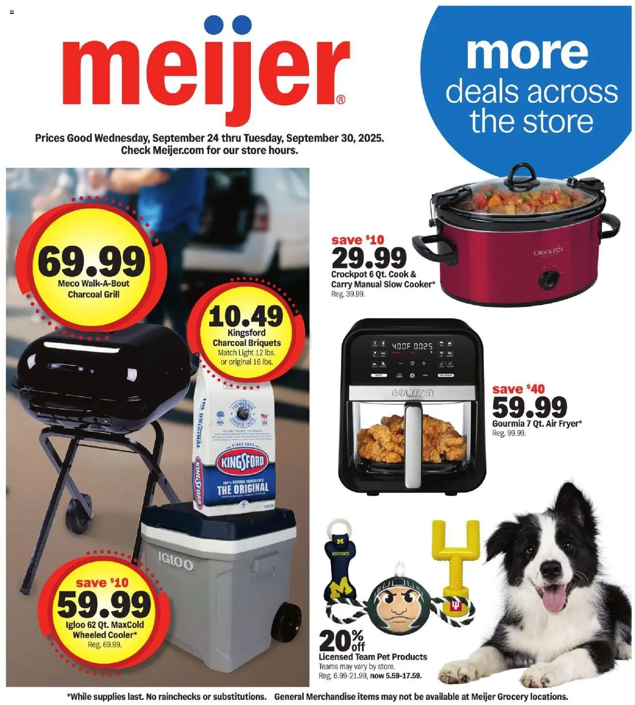 Meijer More Deals Across the Store - valid from 24.09.2025 | Page: 1 | Products: Grill