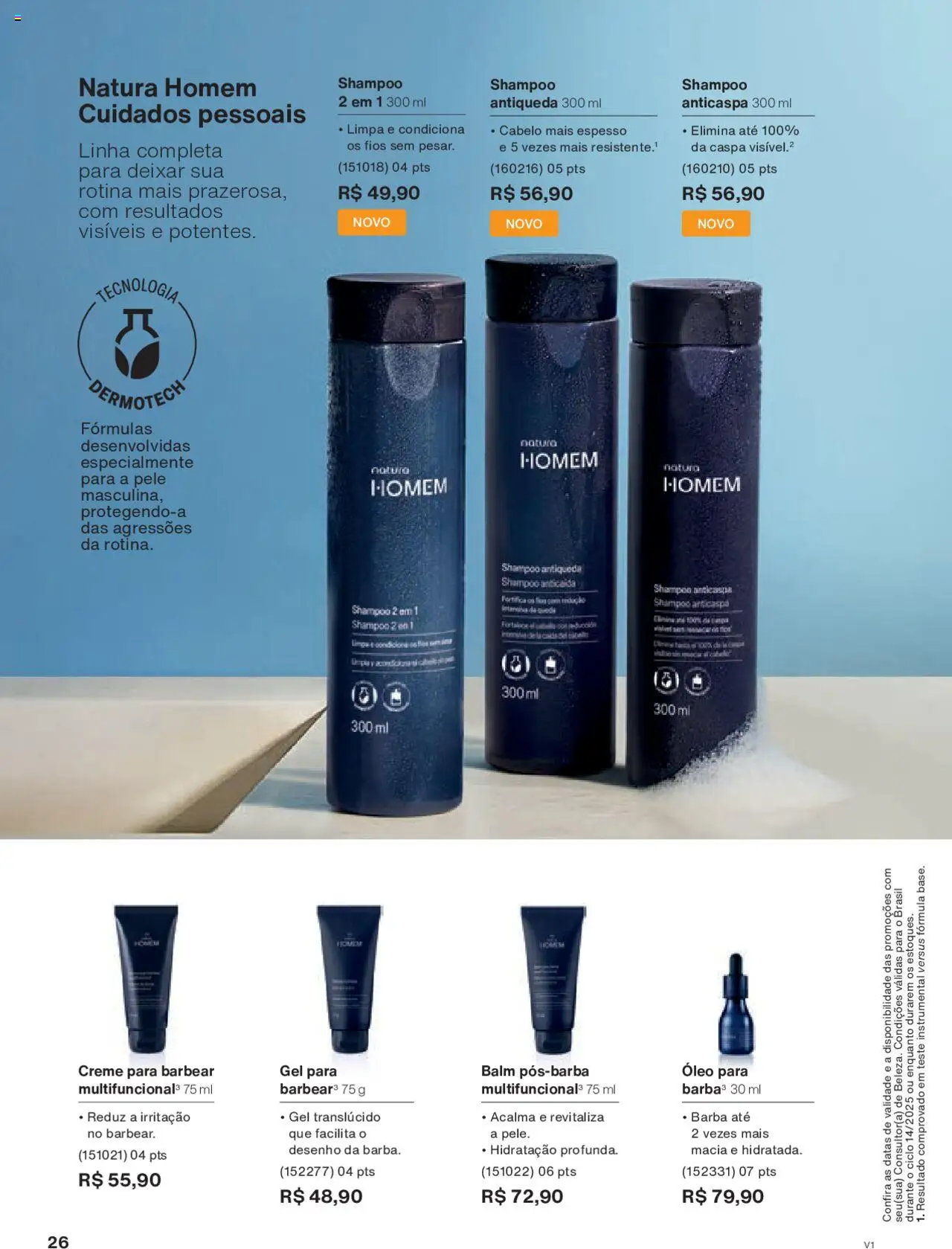 Natura Folheto - válido de 18.08.2025 | Página: 26 | Produtos: Shampoo, Óleo, Creme