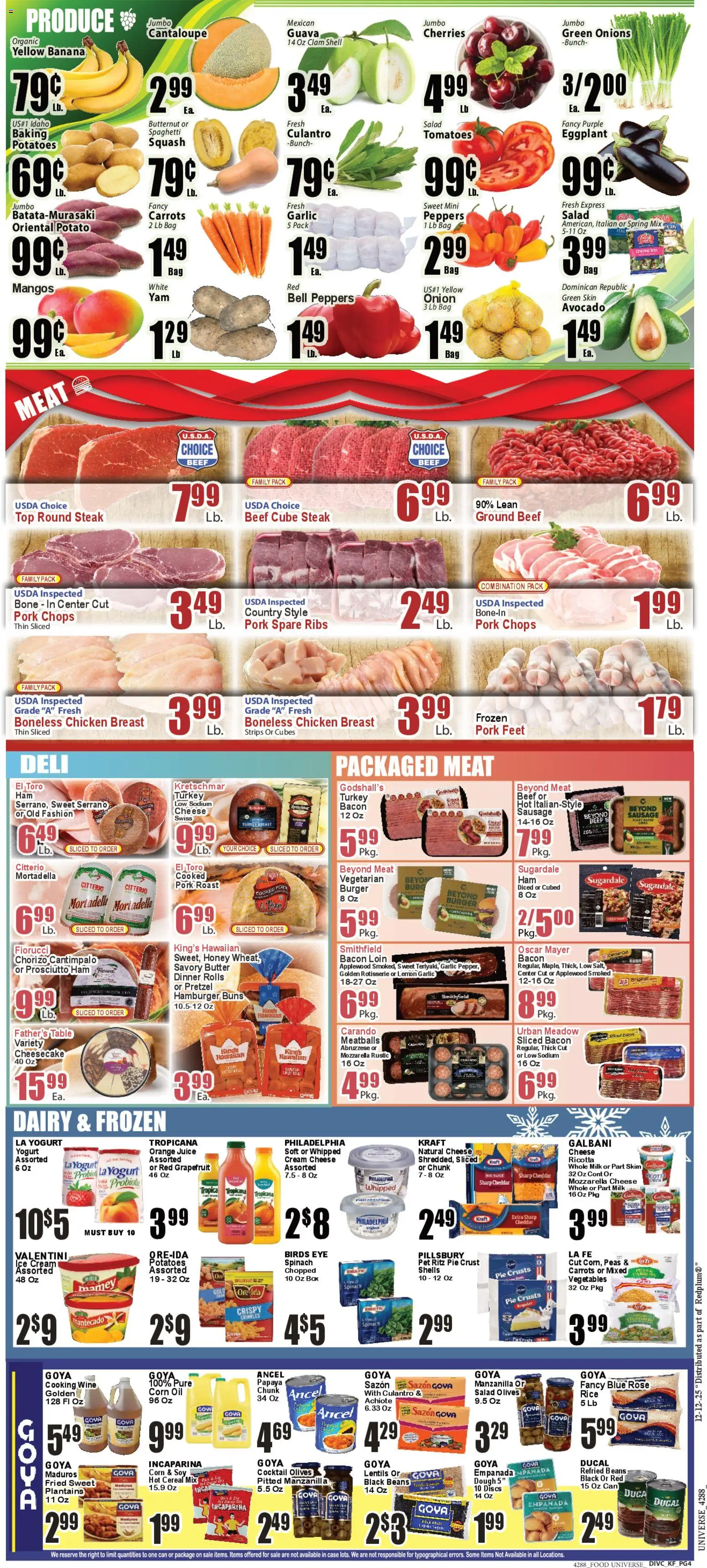 Food Universe Weekly Ad - valid from 12.12.2025 | Page: 4 | Products: Corn, Box, Cream, Sausage