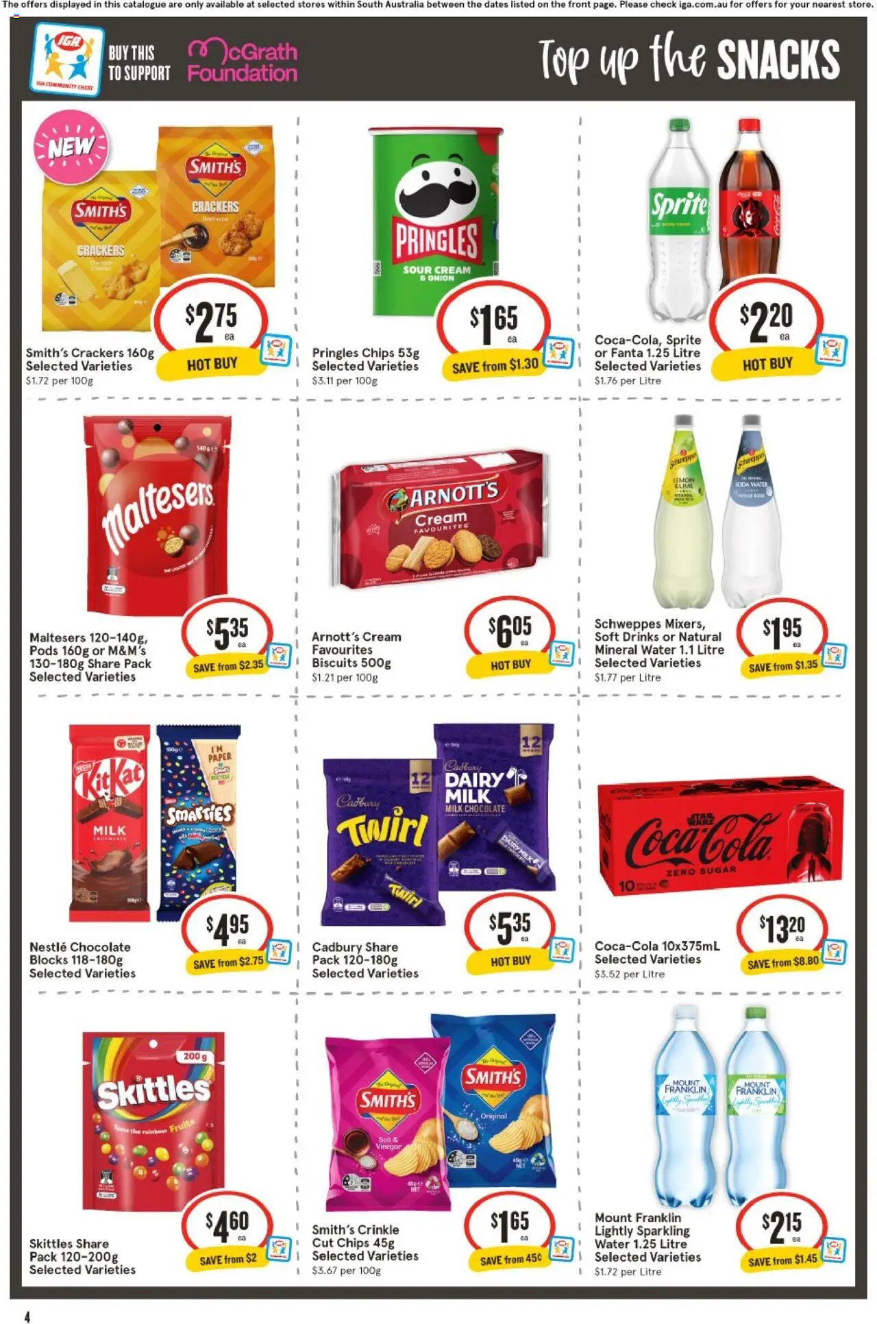 IGA catalogue - valid from 10.09.2025 | Page: 5 | Products: Sour cream, Chips, Soft drinks, Vinegar