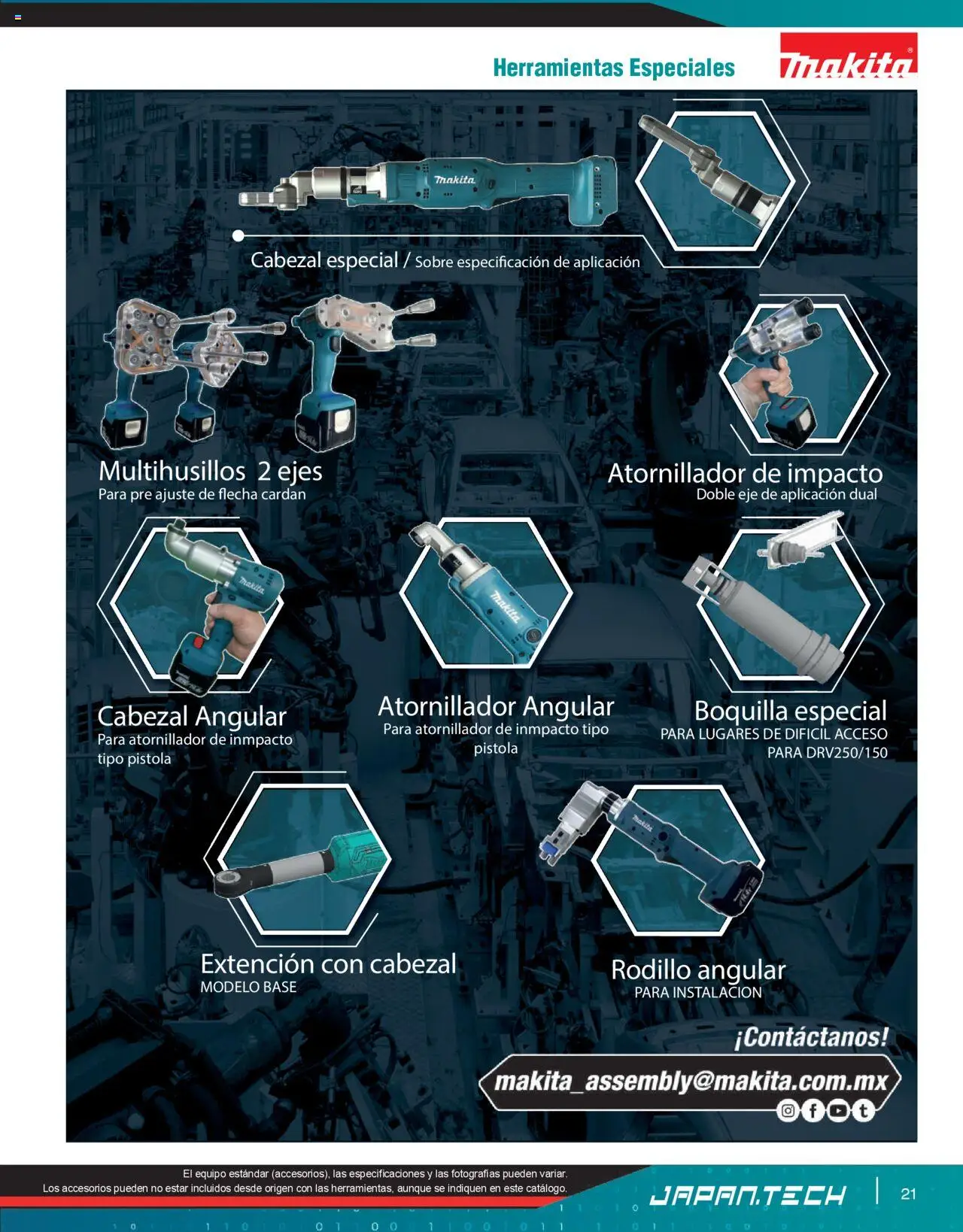 Nuevas ofertas de Makita válidas en toda la República Mexicana desde el 07.10.2024. ¡Encuentra las mejores ofertas en Makita catálogo Líneas de Ensamble! | Página: 21 | Productos: Rodillo, Sobre