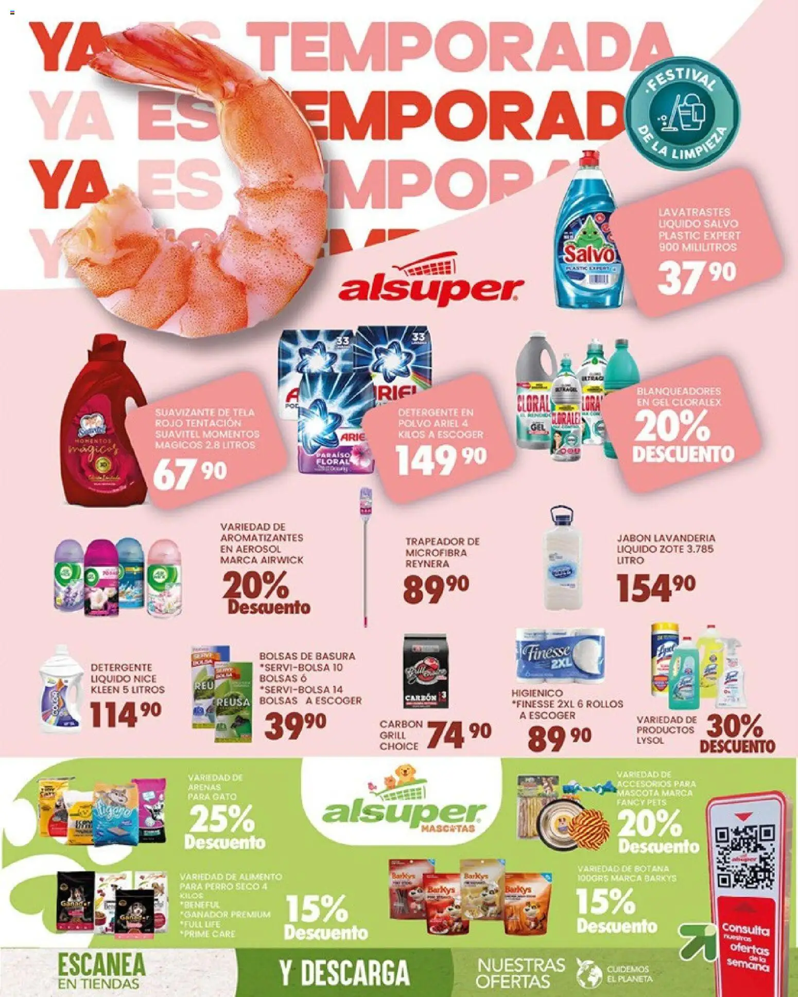 Nuevas ofertas de Alsuper válidas en toda la República Mexicana desde el 27.03.2026. ¡Encuentra las mejores ofertas en Alsuper folleto Saltillo! | Página: 8 | Productos: Suavizante, Botella, Polvo, Jabón