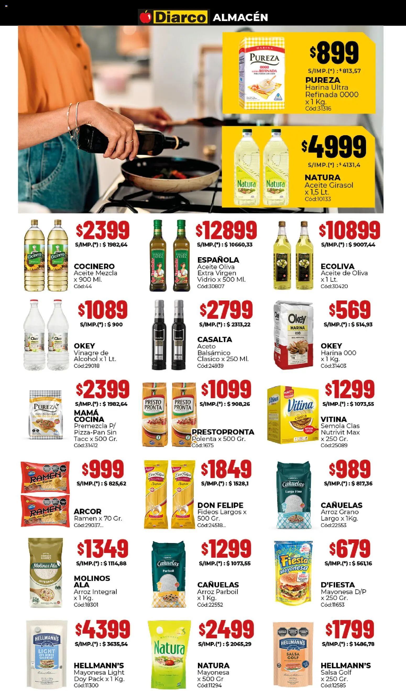 Diarco ofertas │ válido desde el 06.04.2026 | Página: 2 | Productos: Cocina, Vinagre, Mayonesa, Salsa Golf