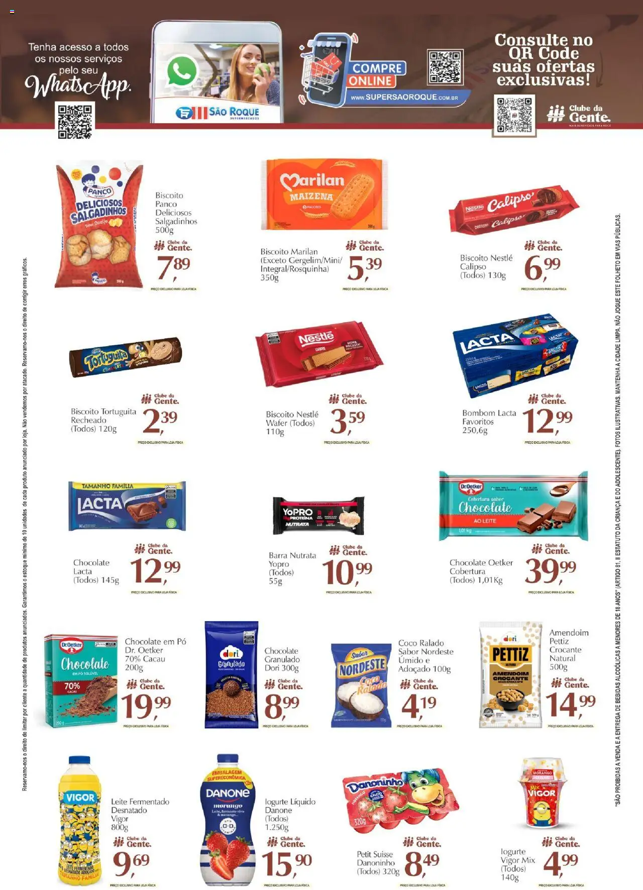 São Roque Supermercados Folheto - válido de 01.08.2025 | Página: 4 | Produtos: Coco, Leite, Chocolate, Salgadinhos