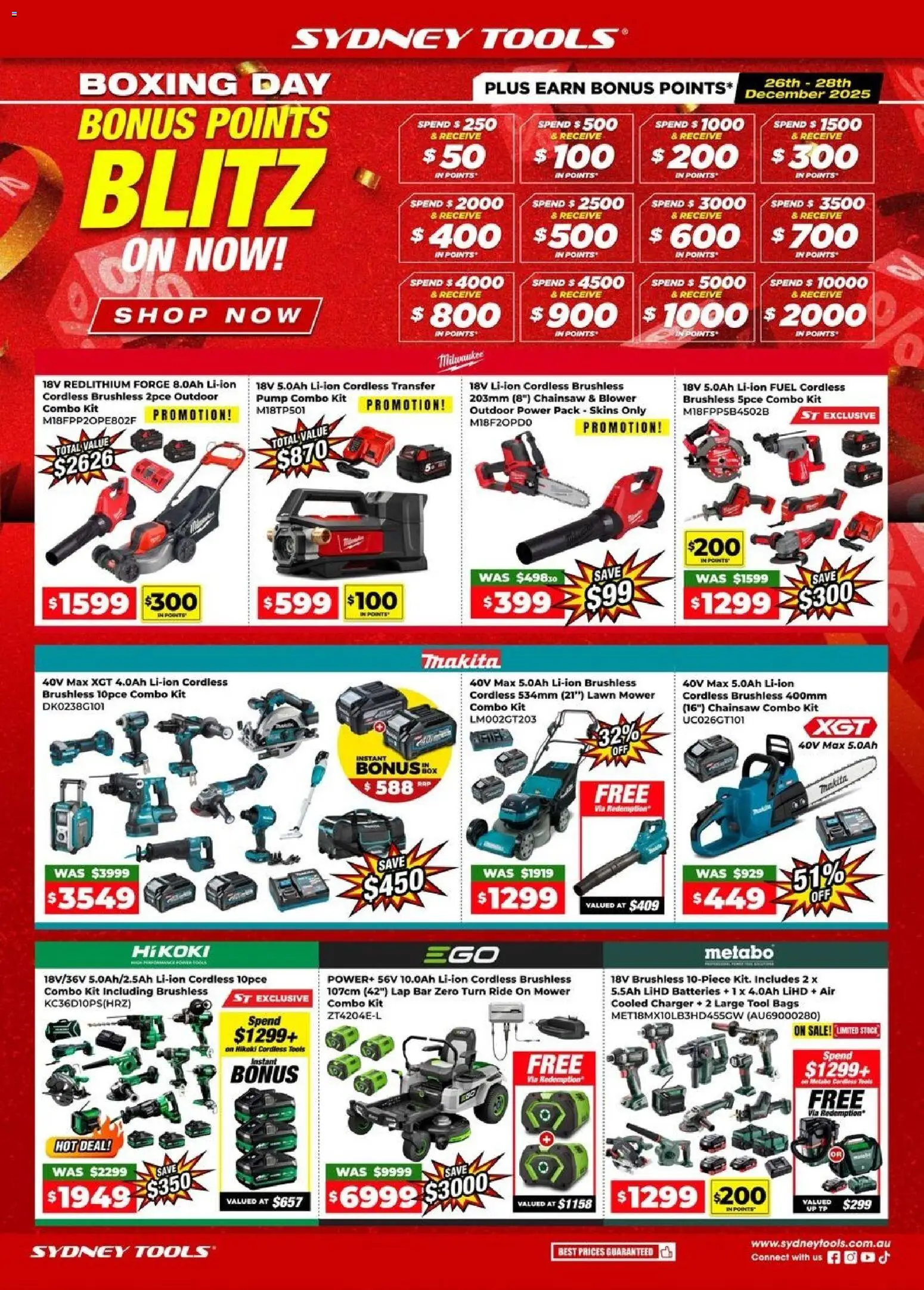 Sydney Tools catalogue - valid from 26.12.2025 | Page: 1 | Products: Box, Lawn mower, Tools, Mower
