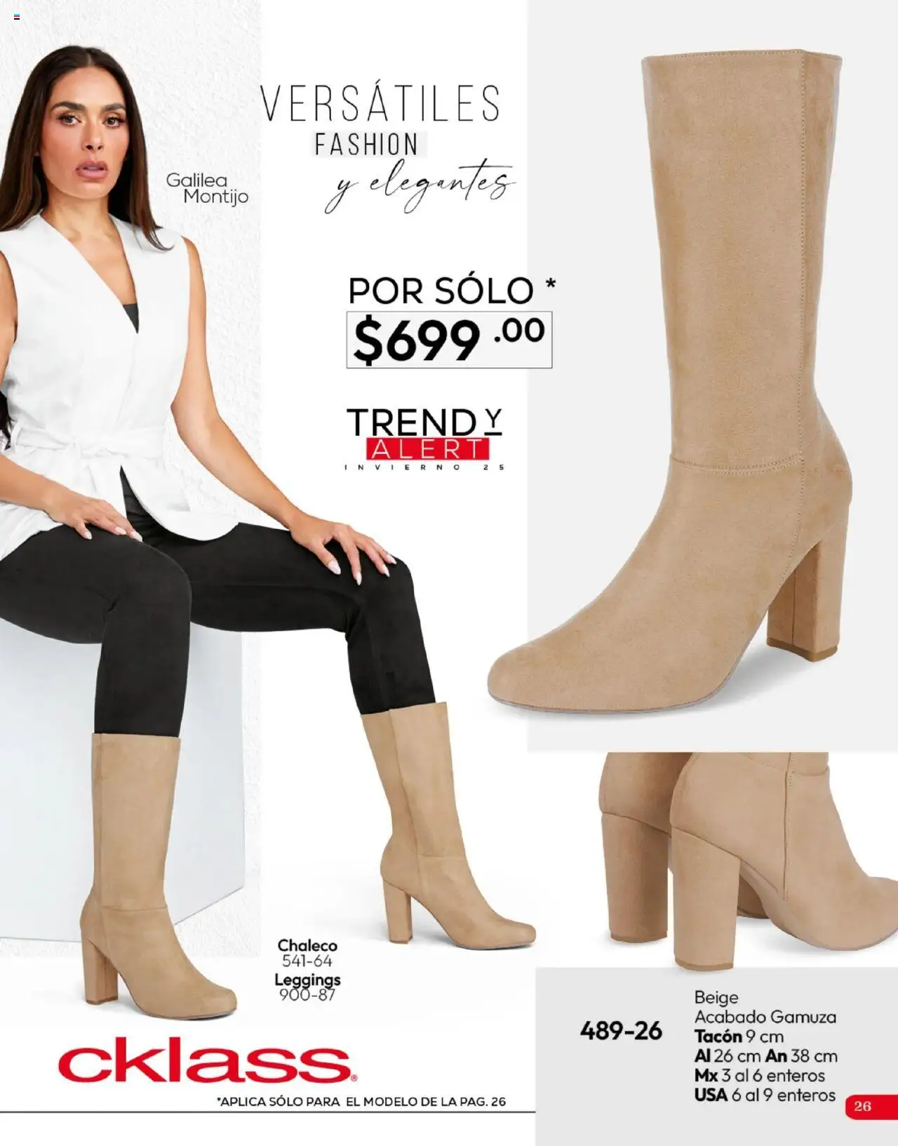 Nuevas ofertas de Cklass válidas en toda la República Mexicana desde el 16.09.2025. ¡Encuentra las mejores ofertas en Cklass - Catálogo Invierno Calzado! | Página: 27 | Productos: Chaleco, Leggings, Gamuza