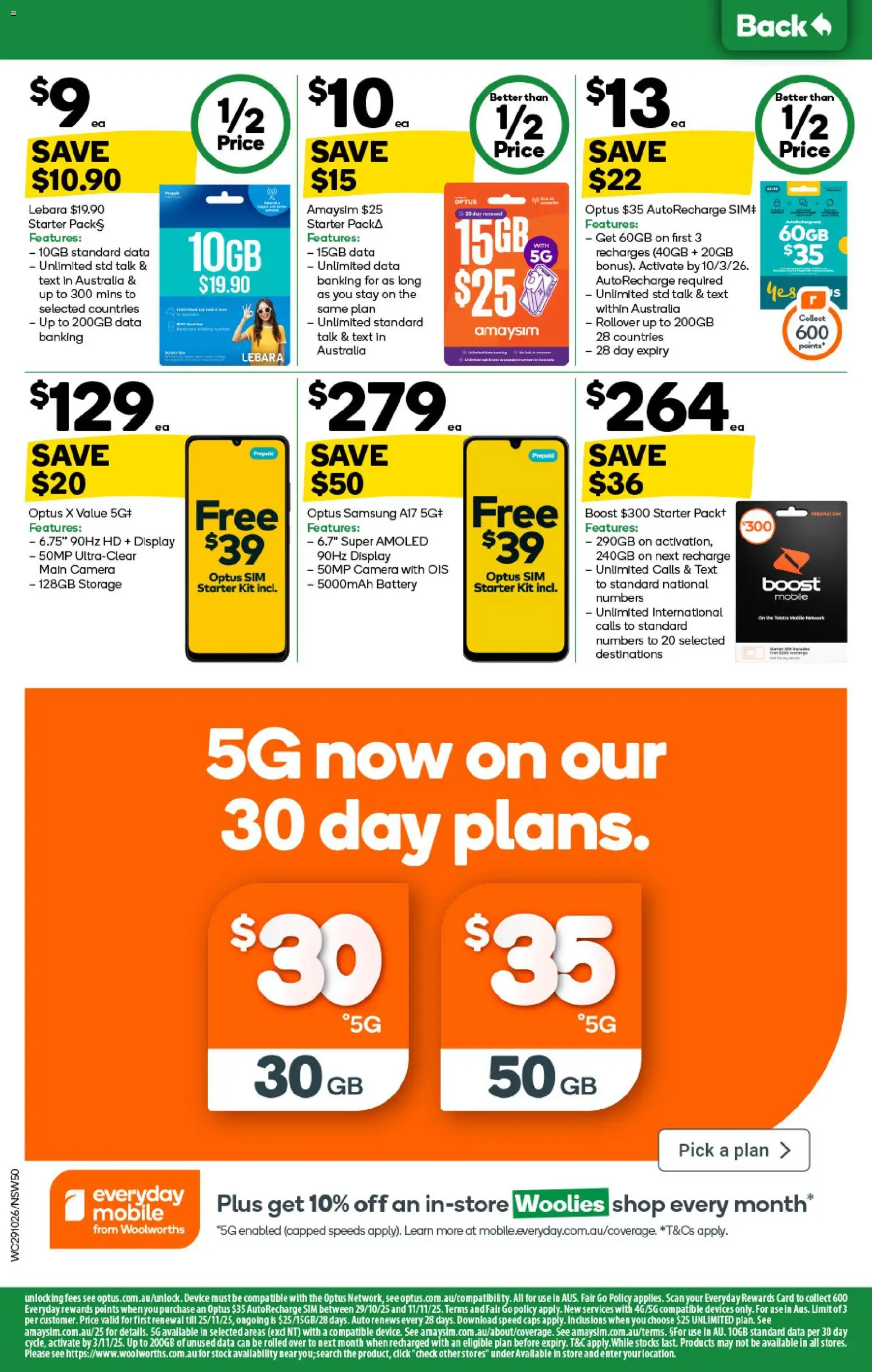 Woolworths catalogue - valid from 29.10.2025 | Page: 50 | Products: Battery, Device, Camera, Mobile