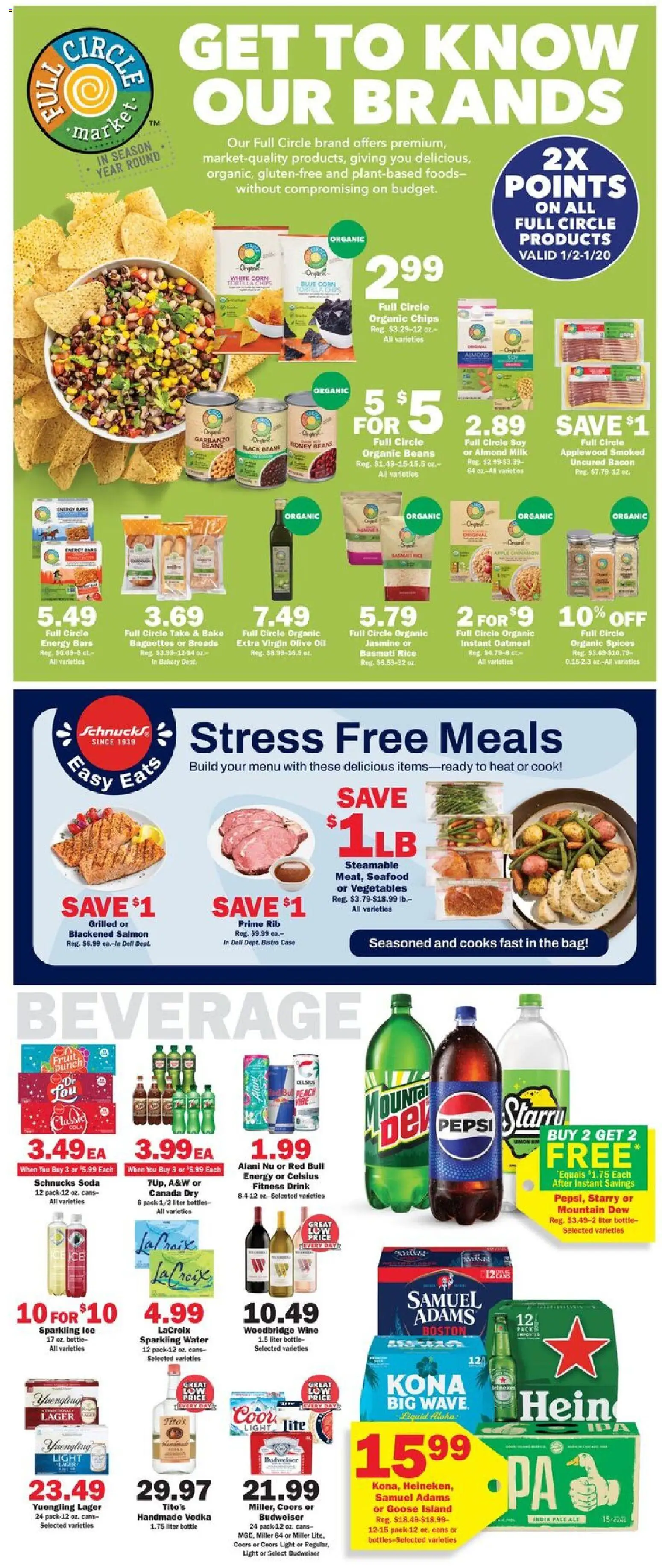 Schnucks Weekly Print Ad - IN - valid from 02.01.2026 | Page: 3 | Products: Milk, Wine, Spices, Vegetables