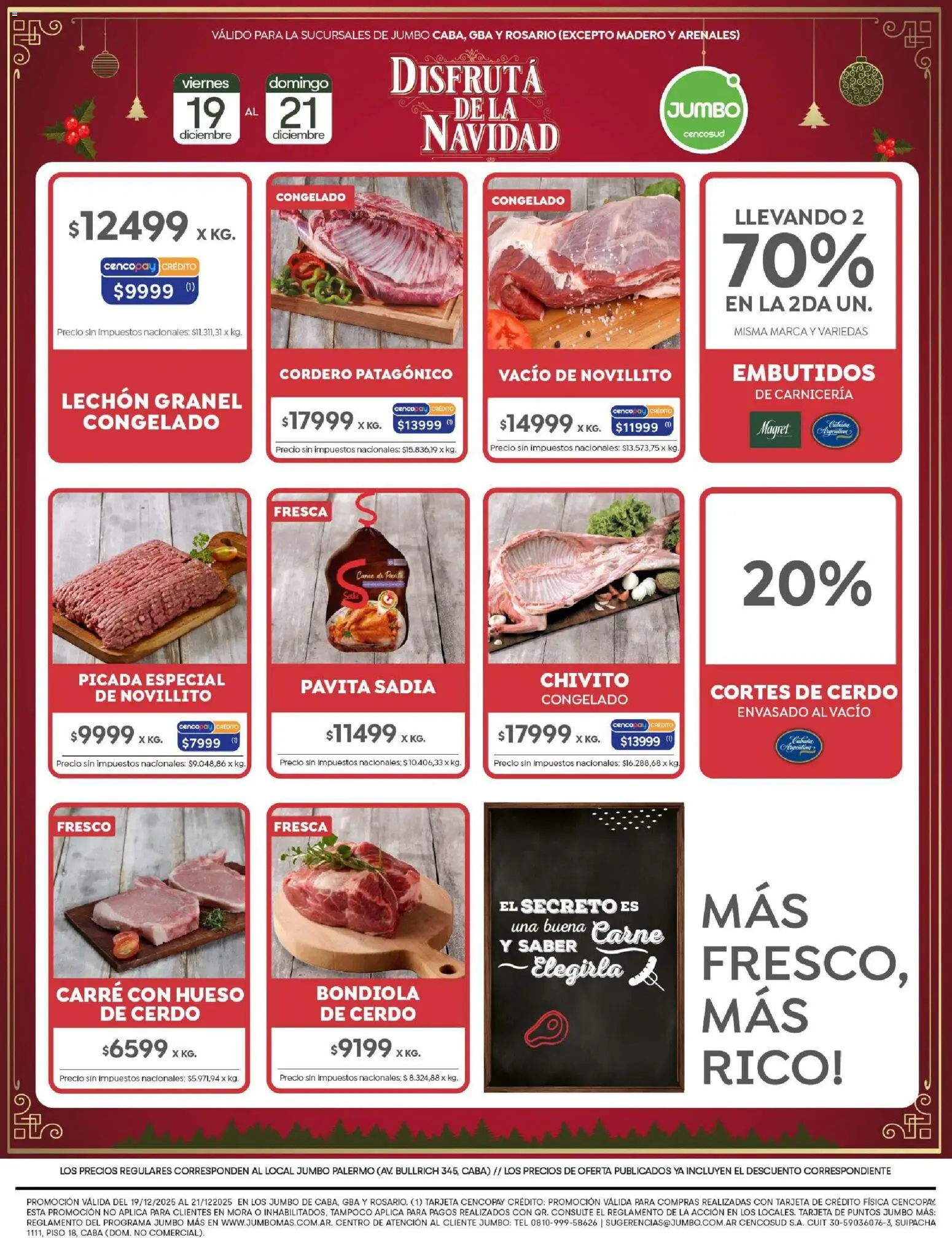 Jumbo ofertas │ válido desde el 19.12.2025 | Página: 8 | Productos: Rosario, Cerdo