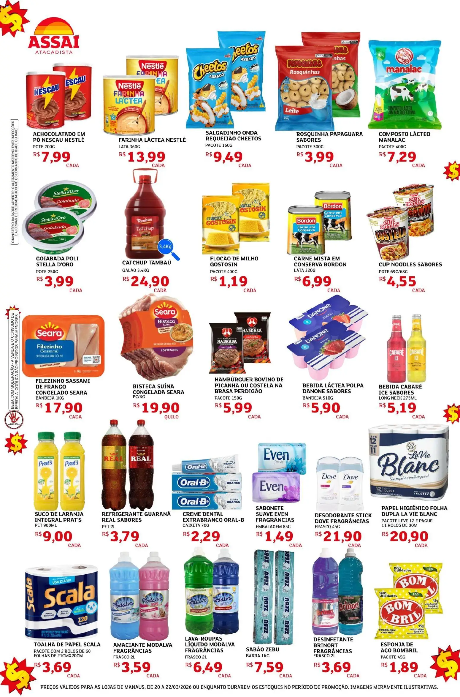 Assaí Atacadista Folheto - válido de 20.03.2026 | Página: 2 | Produtos: Guaraná, Leite, Bebida, Desinfetante