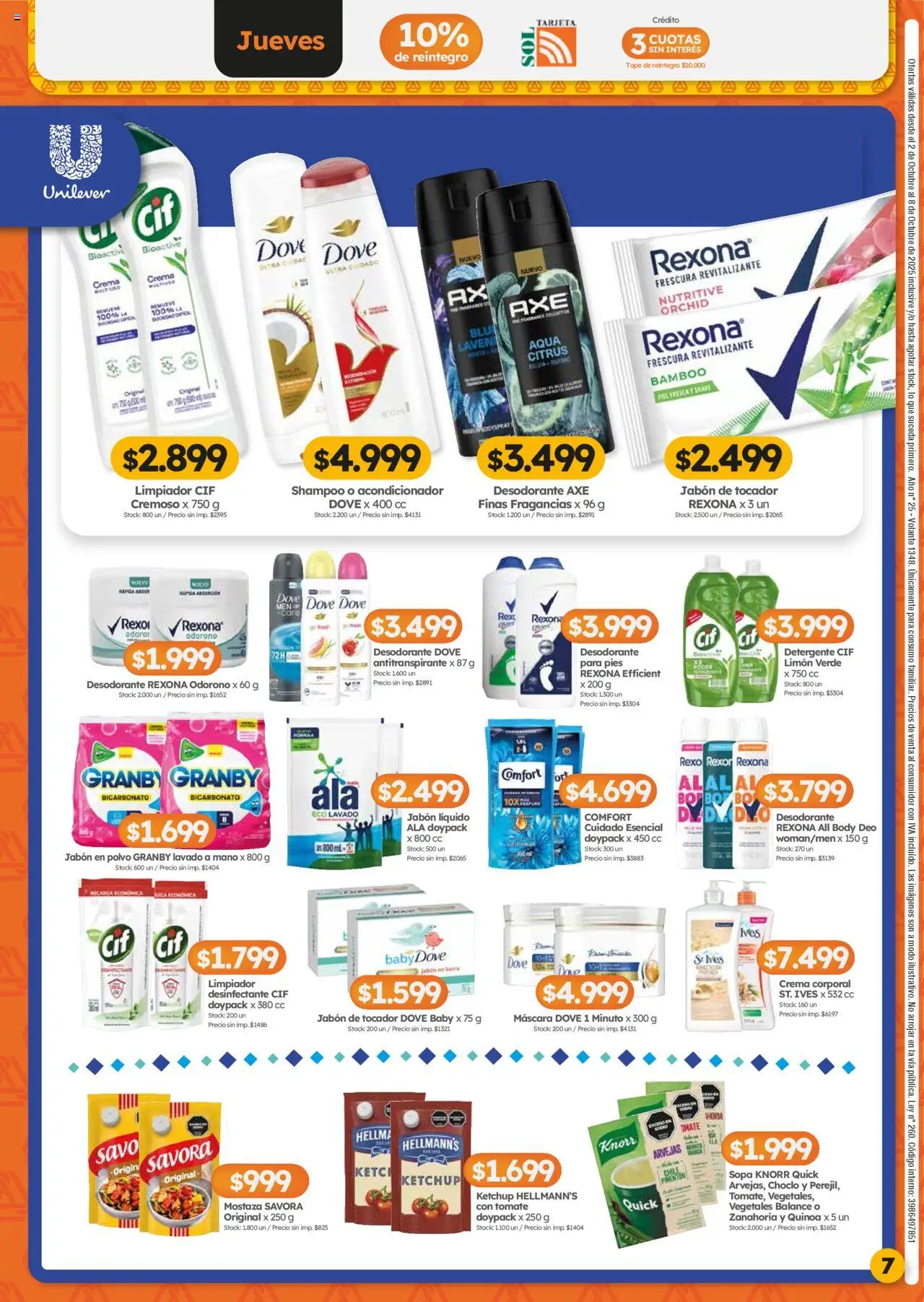 Cordiez ofertas │ válido desde el 02.10.2025 | Página: 7 | Productos: Desinfectante, Mostaza, Desodorante, Tomate