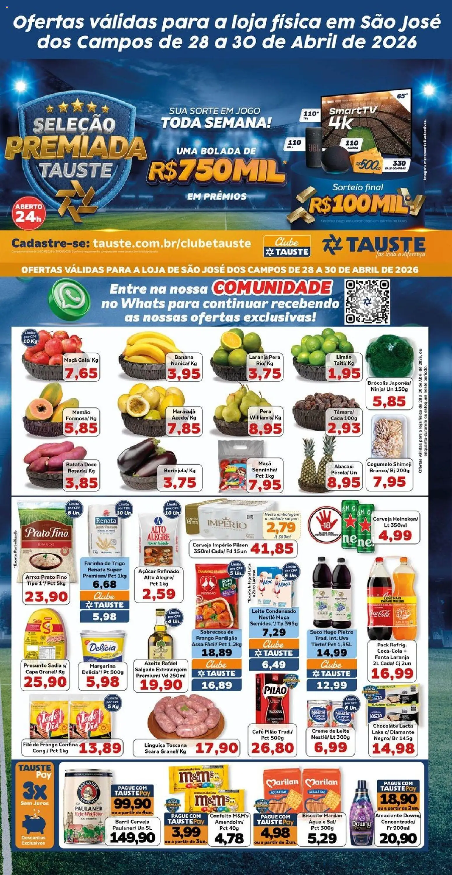 Tauste Folheto - válido de 28.04.2026 | Página: 2 | Produtos: Maracujá, Chocolate, Abacaxi, Sal
