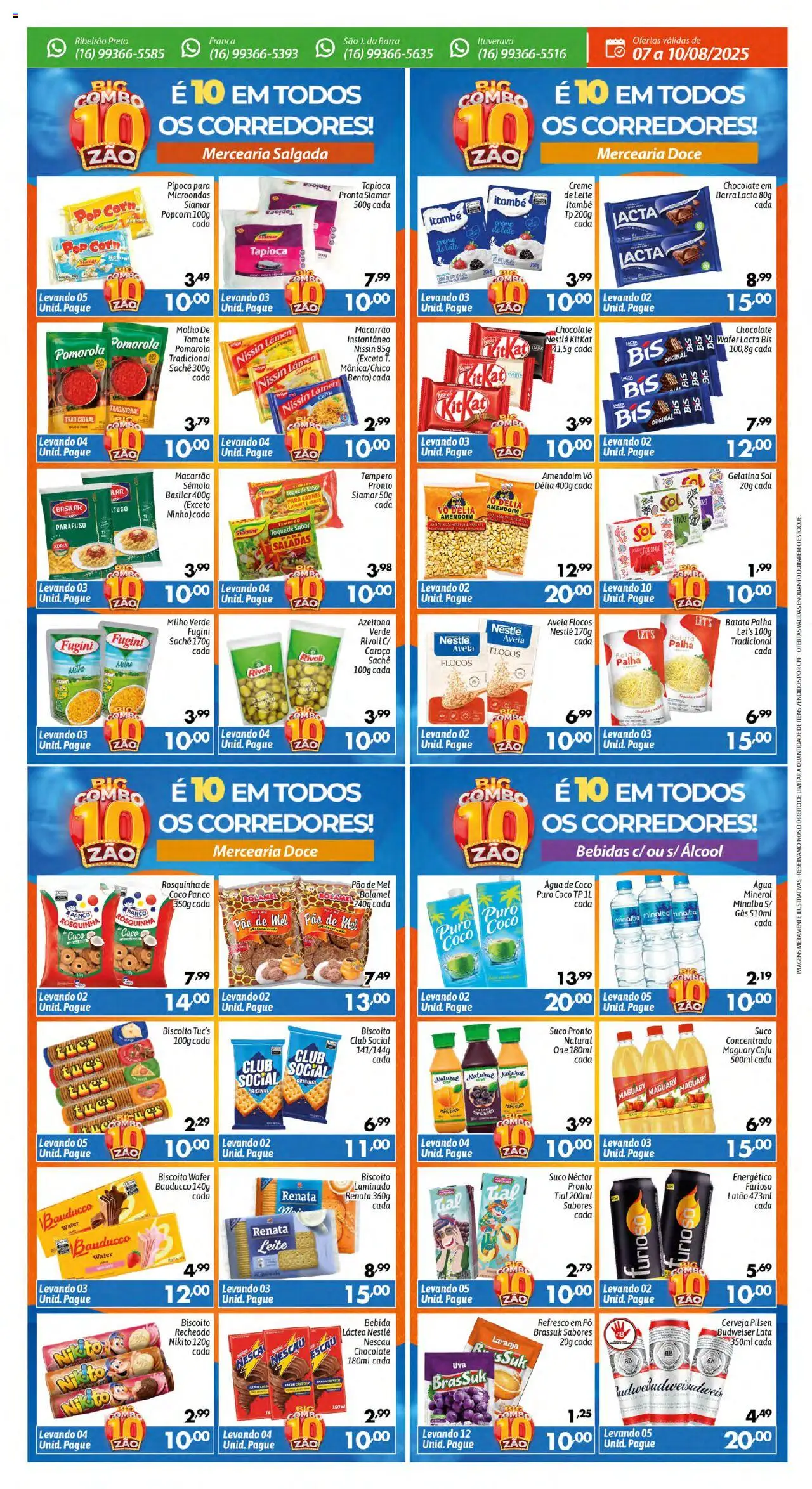 Big Compra Folheto - válido de 07.08.2025 | Página: 2 | Produtos: Biscoito, Nescau, Mel, Creme de leite