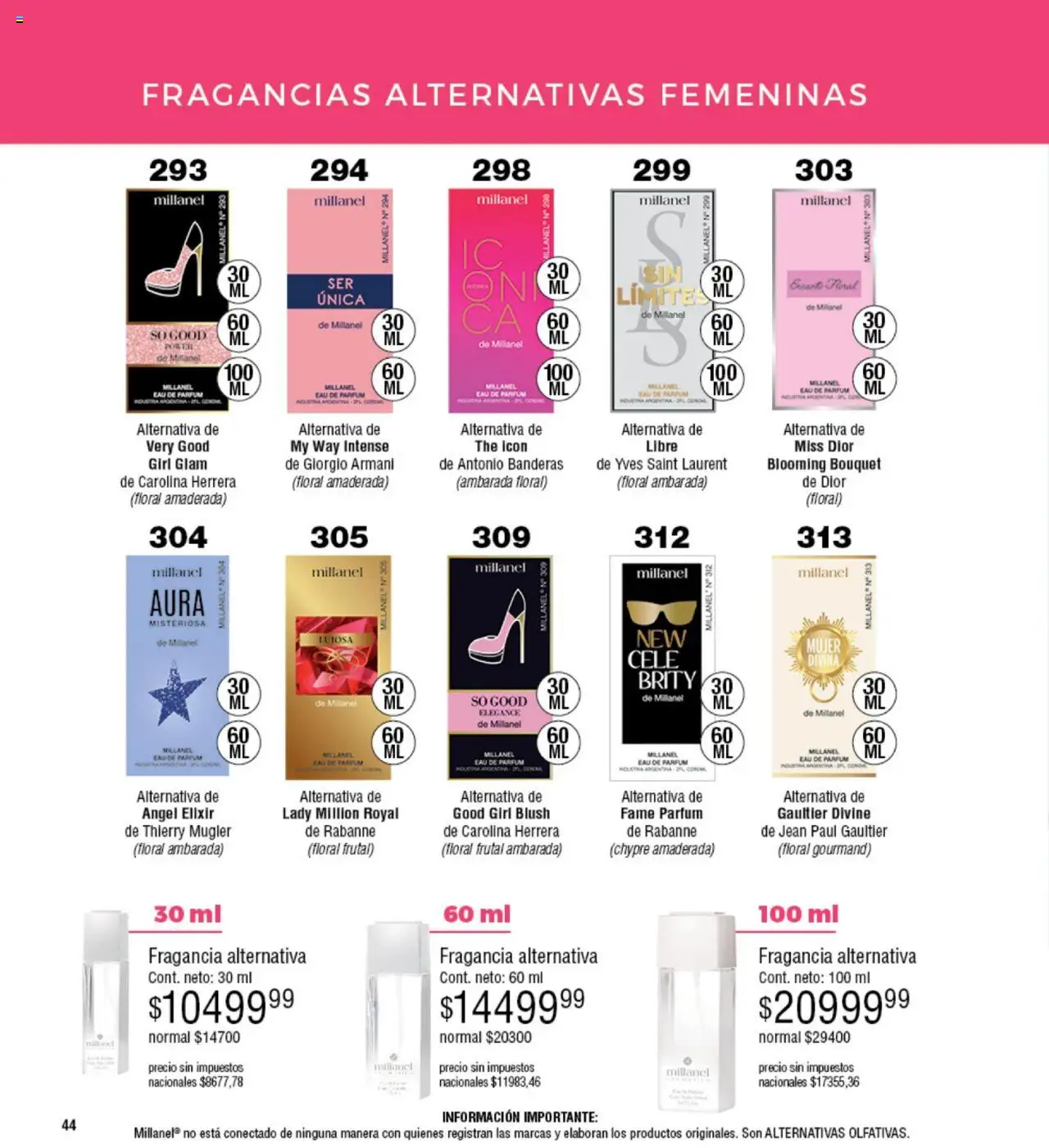 Millanel - Catálogo │ válido desde el 20.10.2025 | Página: 44 | Productos: Jean, Fragancia