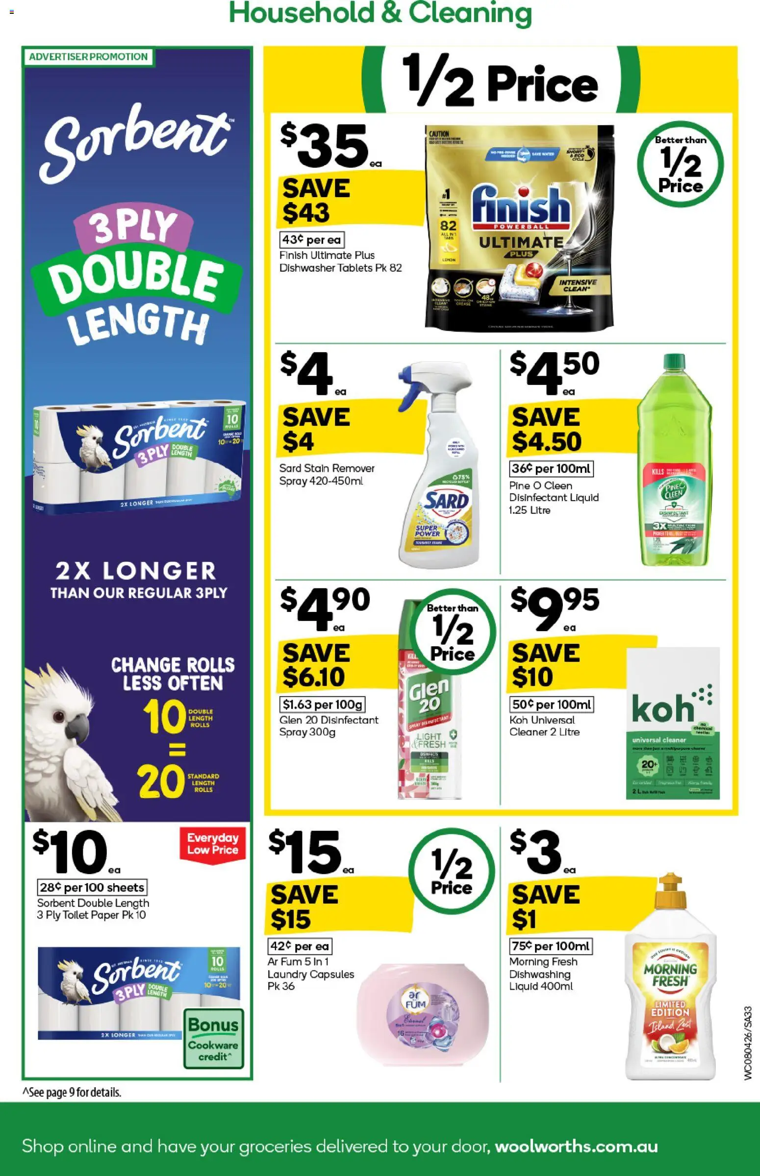 Woolworths catalogue - valid from 08.04.2026 | Page: 33 | Products: Toilet, Shirt, Laundry, Dishwasher