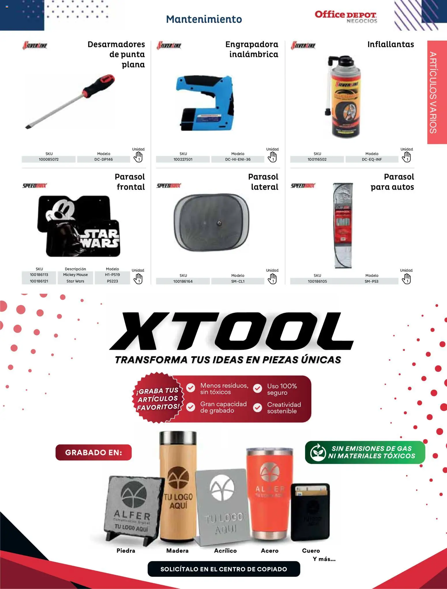 Nuevas ofertas de Office Depot válidas en toda la República Mexicana desde el 12.01.2026. ¡Encuentra las mejores ofertas en Office Depot catálogo 2026! | Página: 225 | Productos: Mouse, Engrapadora