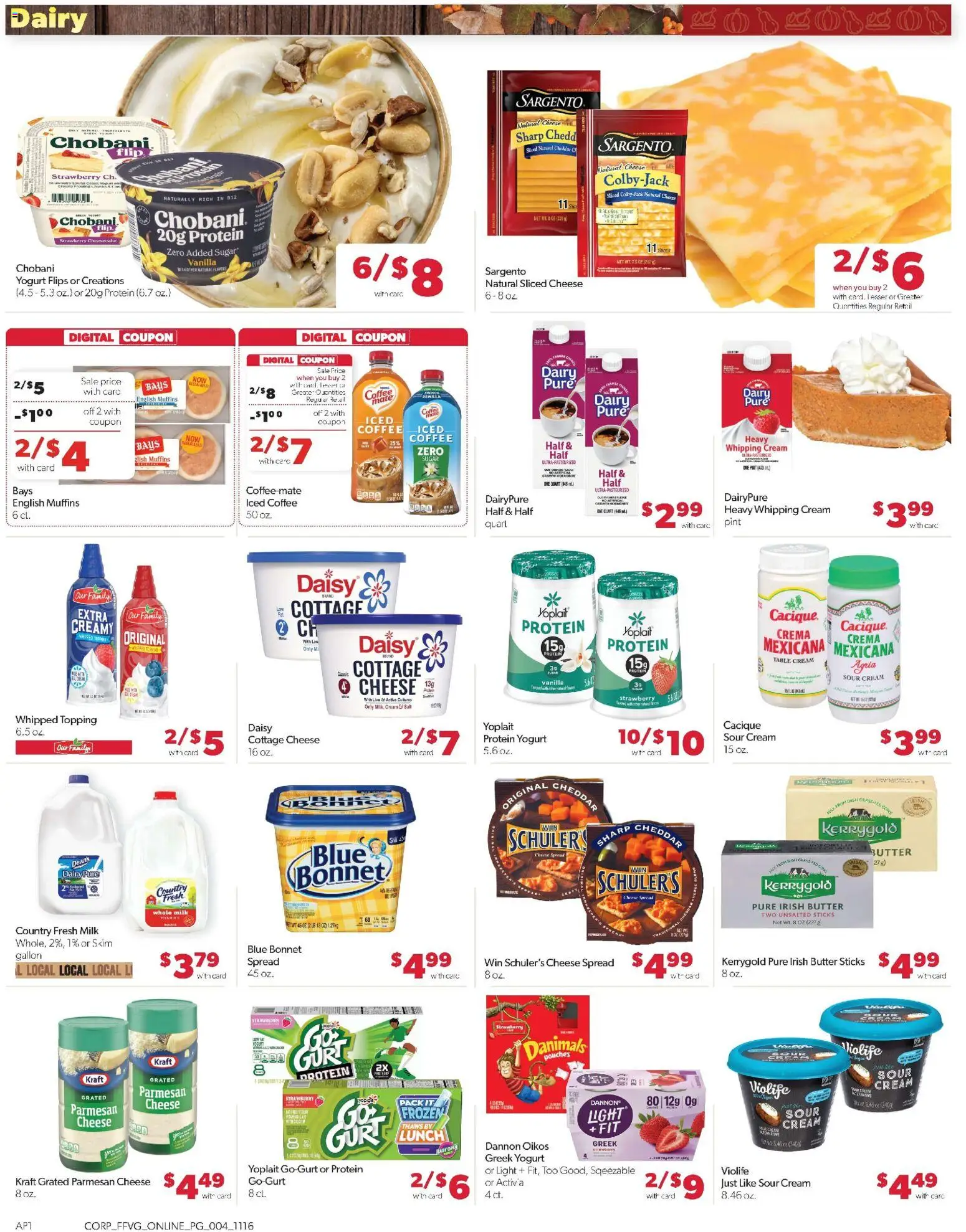 Family Fare Weekly Ad - MI - valid from 16.11.2025 | Page: 12 | Products: Milk, Coffee, Sour cream, Cottage cheese