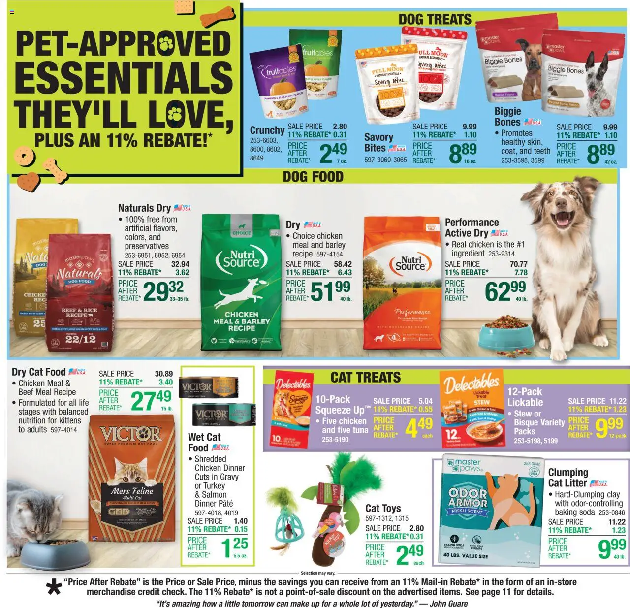 Menards Weekly Ad - valid from 04.09.2025 | Page: 19 | Products: Cat Food, Cat Litter, Beef, Pumpkin