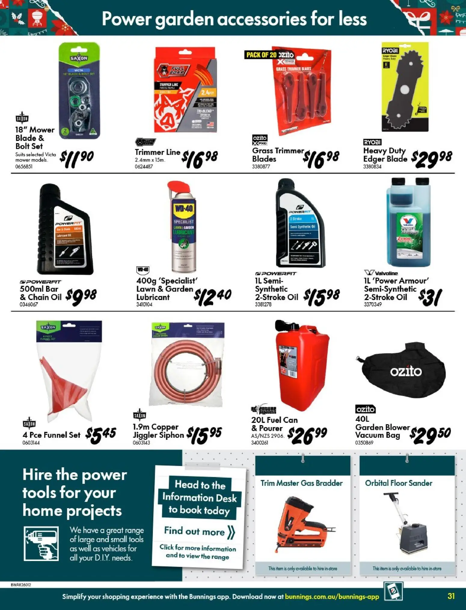 Bunnings Warehouse catalogue - valid from 05.11.2025 | Page: 31 | Products: Chain, Oil, Accessories, Mower