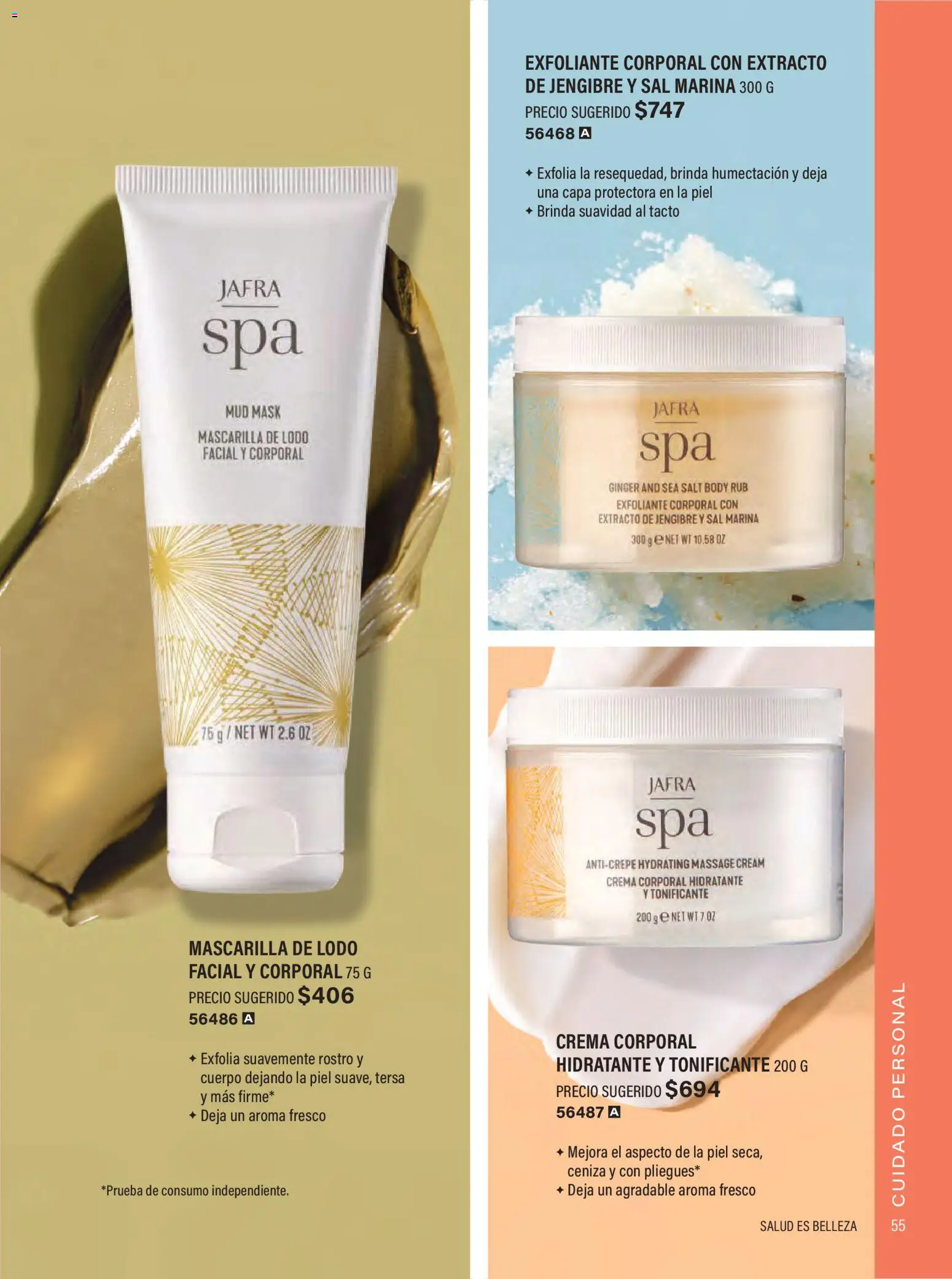 Nuevas ofertas de JAFRA válidas en toda la República Mexicana desde el 01.02.2026. ¡Encuentra las mejores ofertas en JAFRA catálogo Organizador de Ventas! | Página: 55 | Productos: Crema, Exfoliante corporal, Mascarilla, Crema corporal