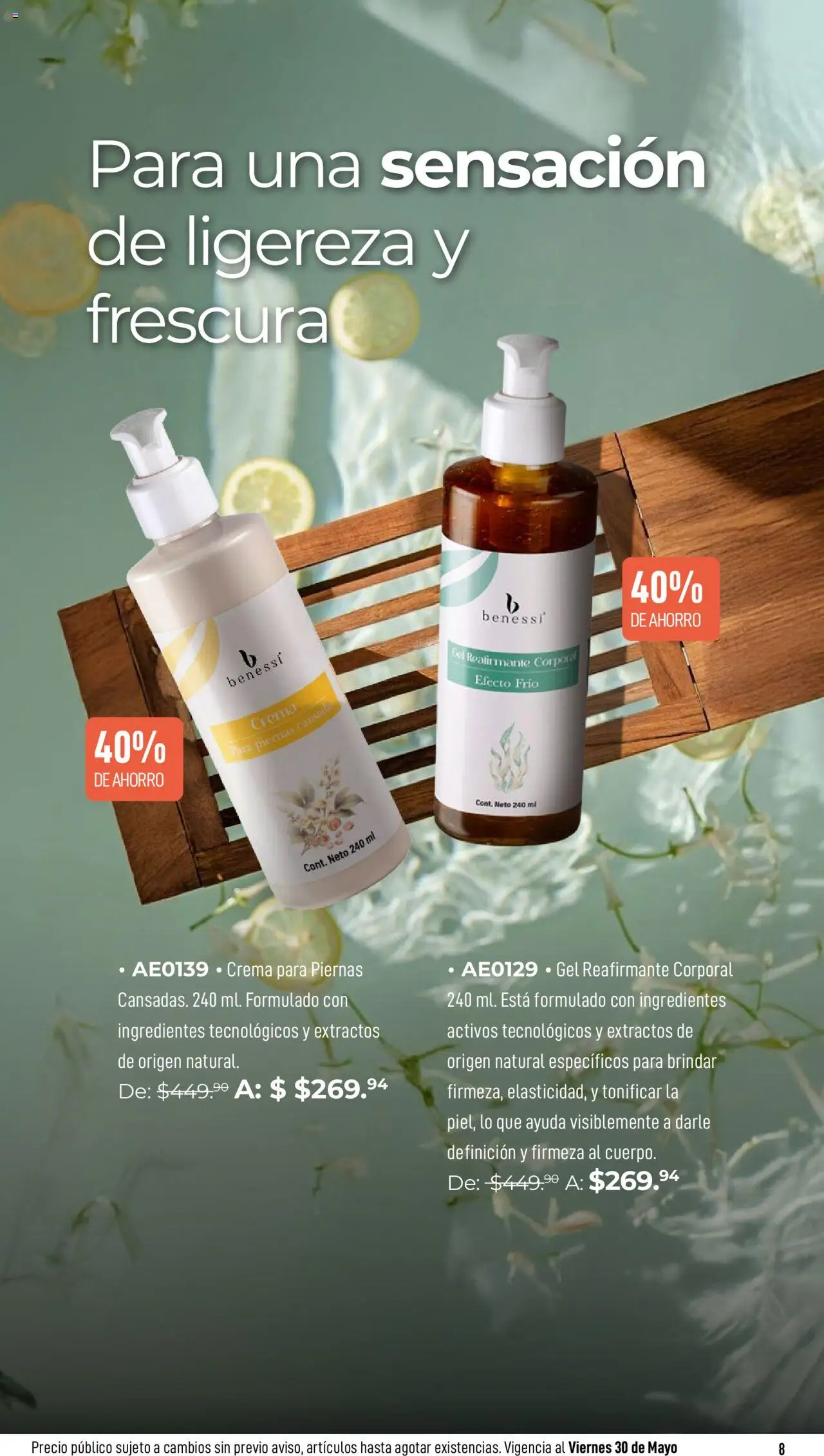 Nuevas ofertas de Home Interiors válidas en toda la República Mexicana desde el 19.05.2025. ¡Encuentra las mejores ofertas en Home Interiors catálogo Benessi! | Página: 8 | Productos: Crema