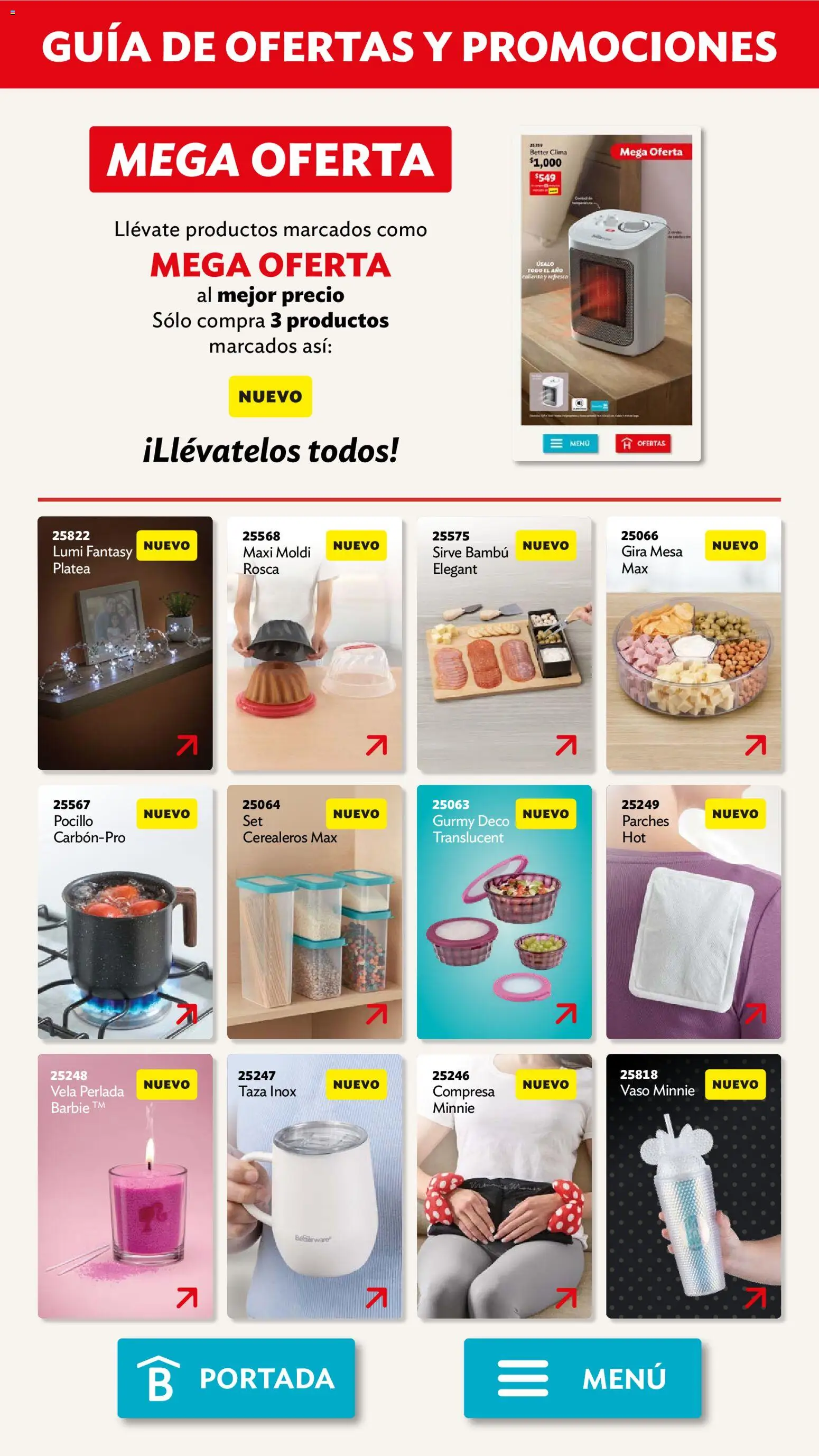 Nuevas ofertas de Betterware válidas en toda la República Mexicana desde el 01.12.2025. ¡Encuentra las mejores ofertas en Betterware campaña 12 2025! | Página: 121 | Productos: Taza, Pocillo, Vela, Mesa