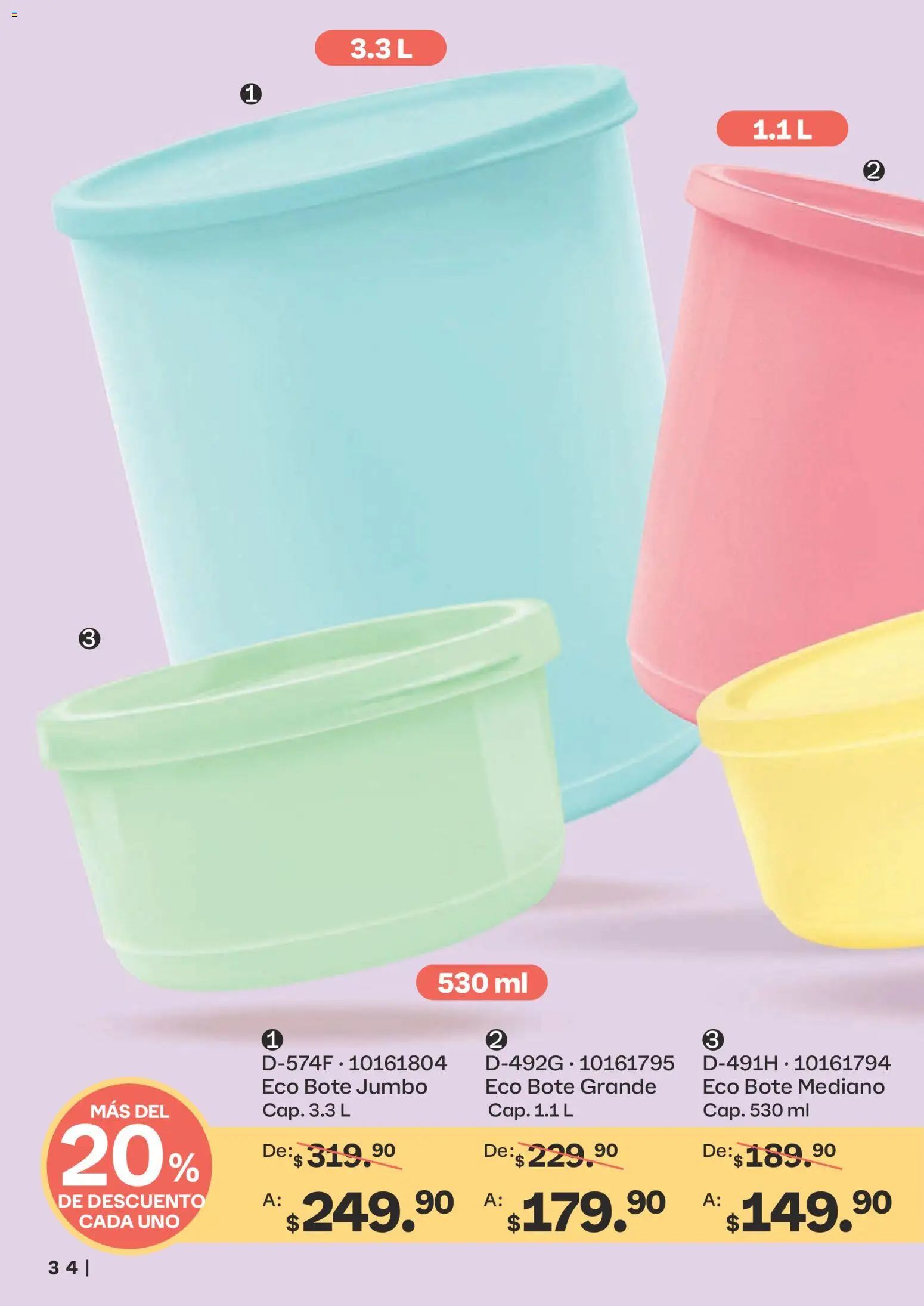 Nuevas ofertas de Tupperware válidas en toda la República Mexicana desde el 23.02.2026. ¡Encuentra las mejores ofertas en Tupperware catálogo! | Página: 34