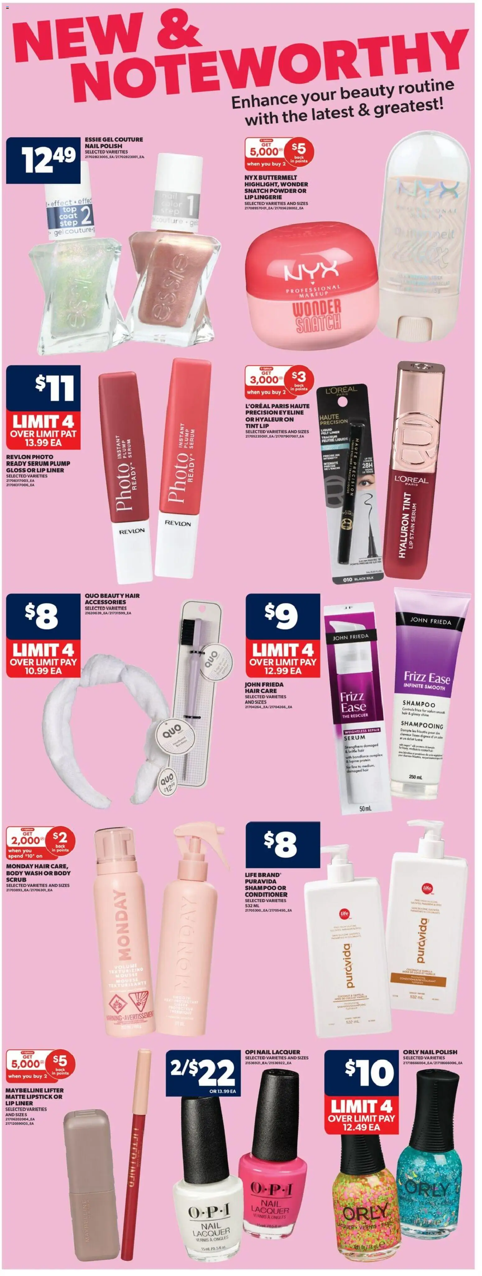 Real Canadian Superstore flyer valid from 09.04.2026 | Page: 28 | Products: Powder, Nail polish, Shampoo, Conditioner