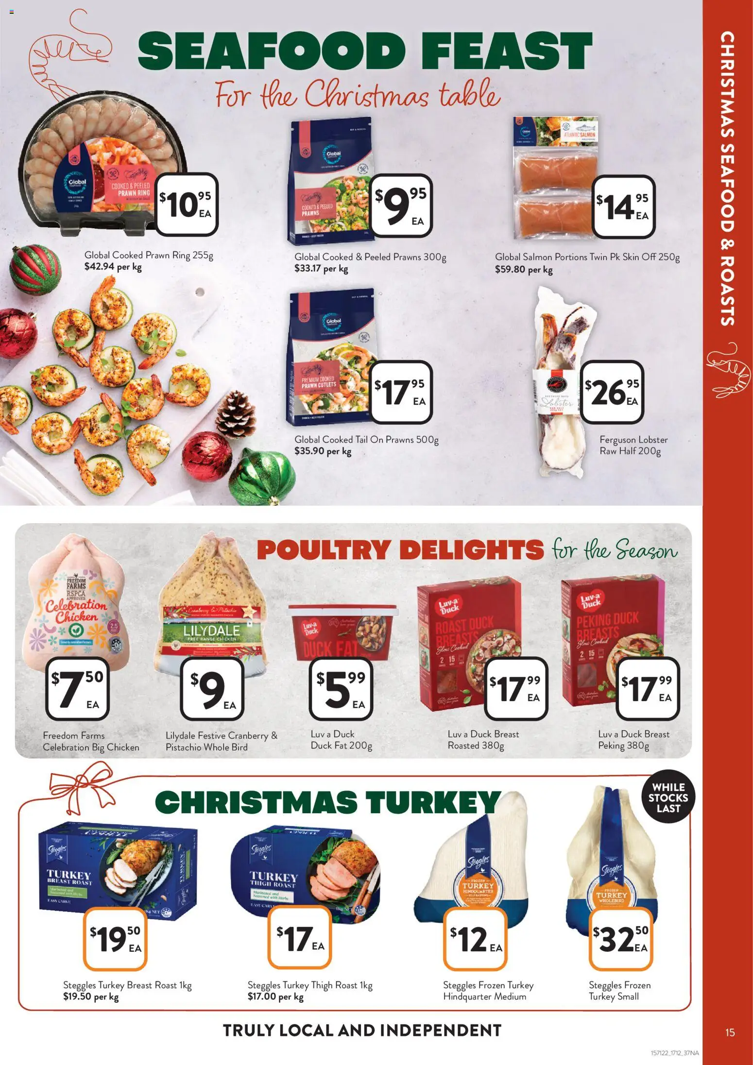 Foodworks catalogue - valid from 17.12.2025 | Page: 15 | Products: Table, Chicken, Prawns, Salmon