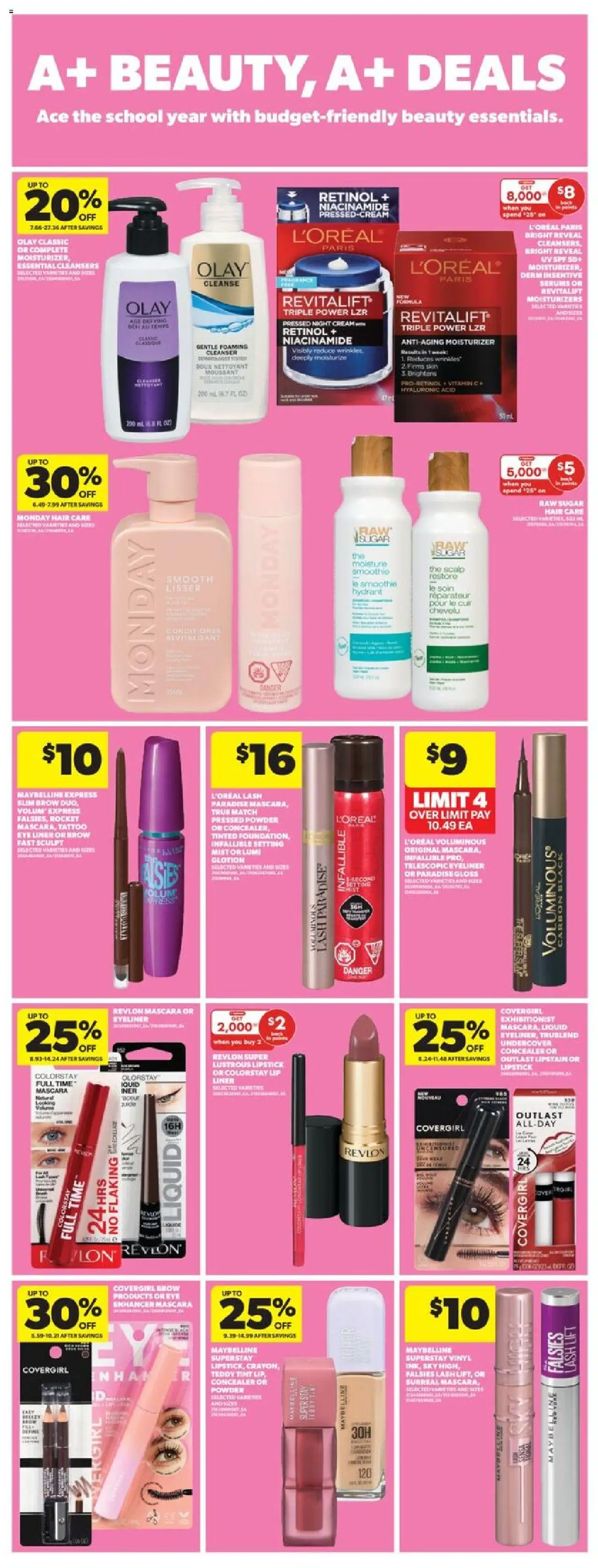 Real Canadian Superstore flyer valid from 11.09.2025 | Page: 32 | Products: Cream, Concealer, Powder, Mascara