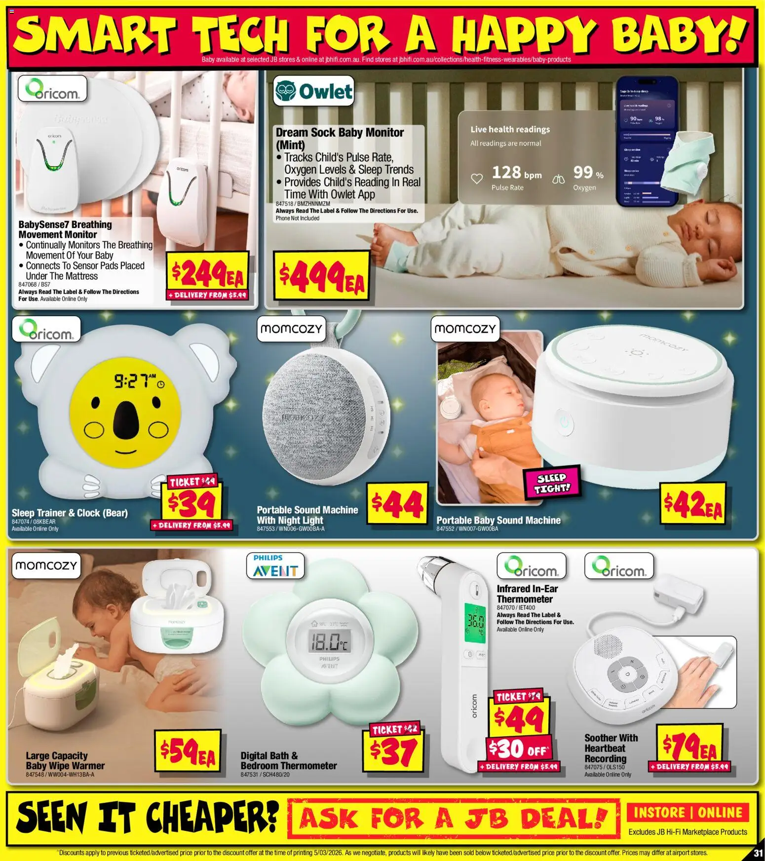 JB Hi-Fi catalogue - valid from 19.03.2026 | Page: 31 | Products: Bath, Phone, Thermometer, Mattress
