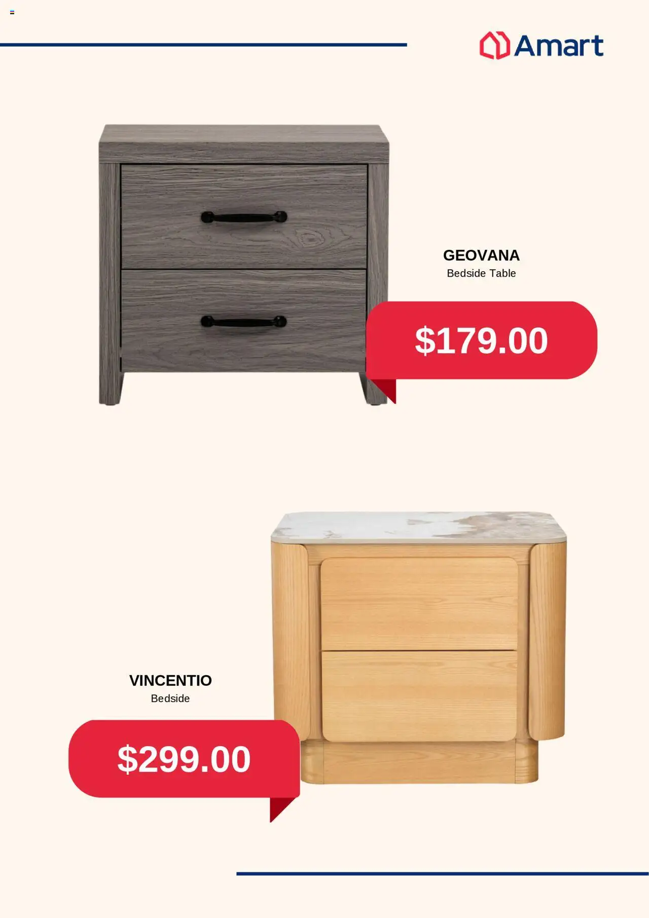 Amart Furniture catalogue - valid from 10.10.2025 | Page: 4 | Products: Bedside table, Table