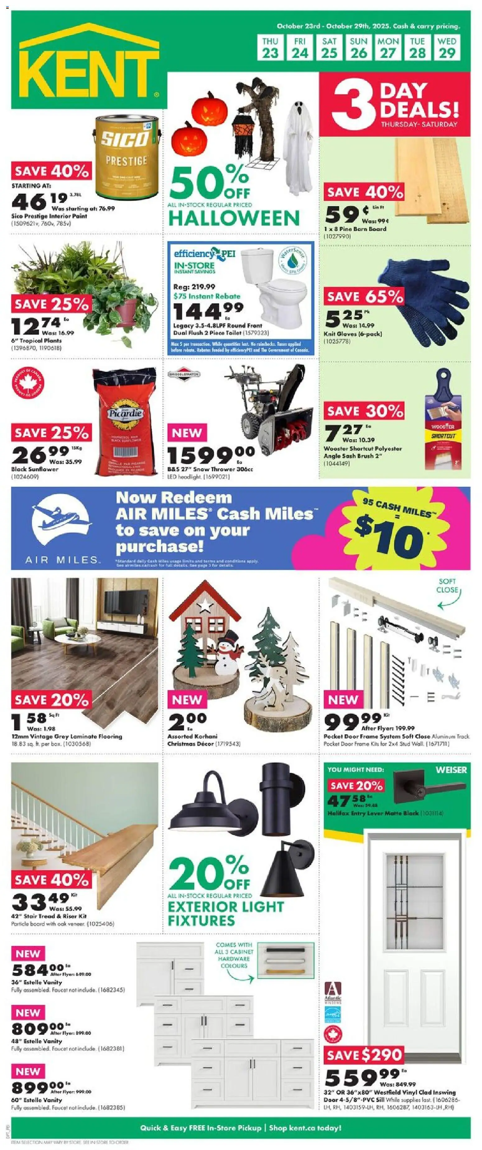 Kent flyer valid from 23.10.2025 | Page: 1 | Products: Gloves, Brush, Cabinet
